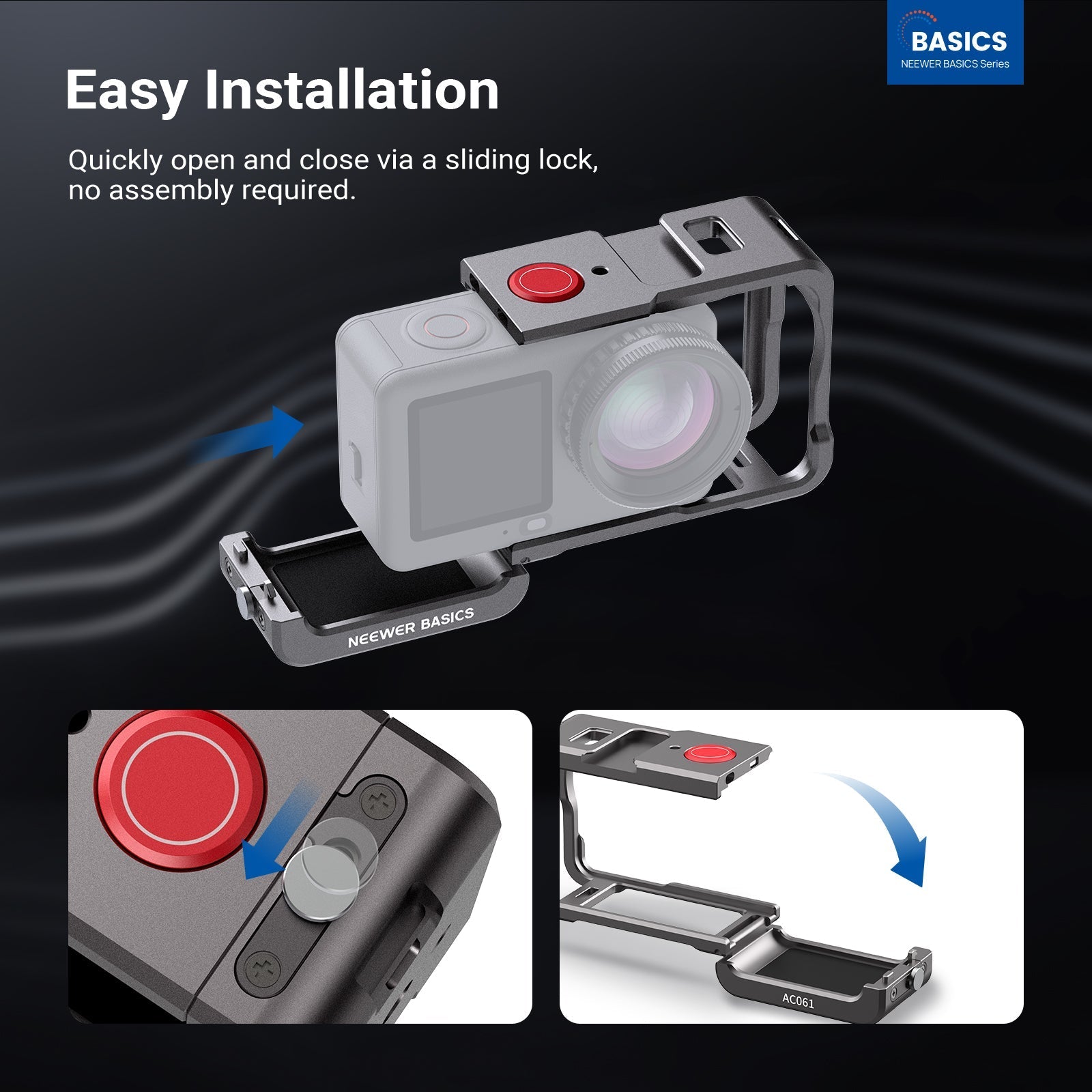 NEEWER BASICS AC061 Camera Cage Compatible with DJI Osmo Action 6
