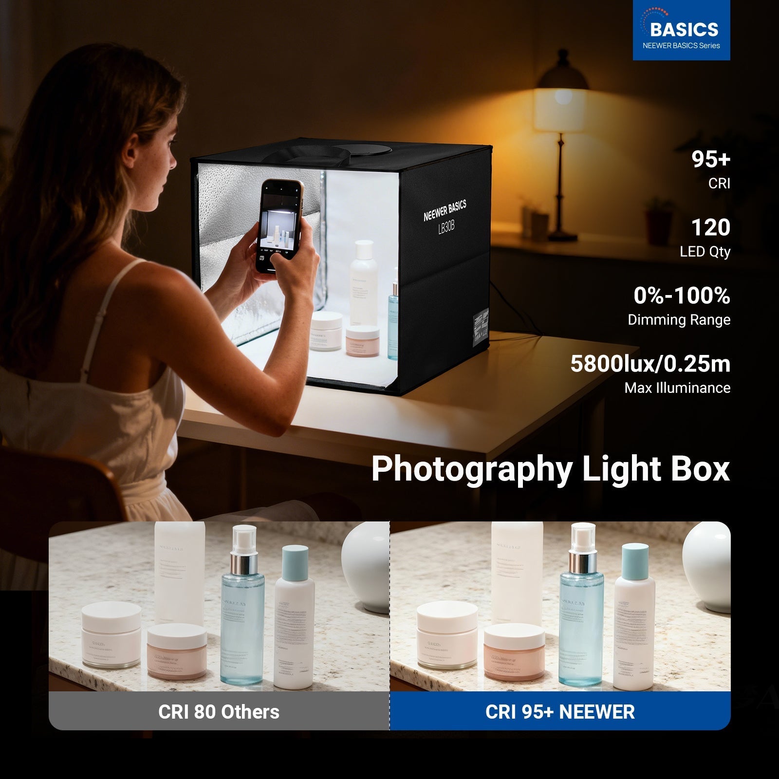NEEWER BASICS LB30B/LB40B Photo Studio Light Box