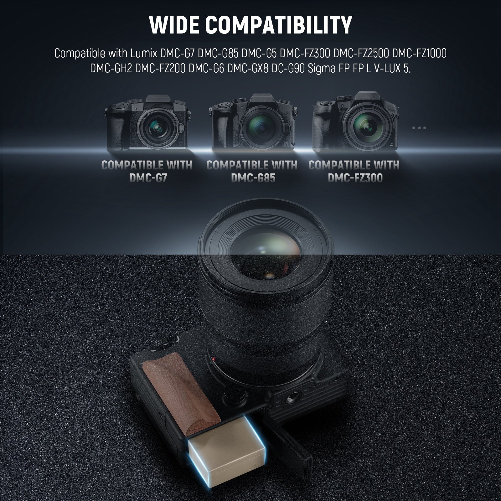 NEEWER DMW-BLC12 1100mAh Replacement Battery For Lumix Cameras