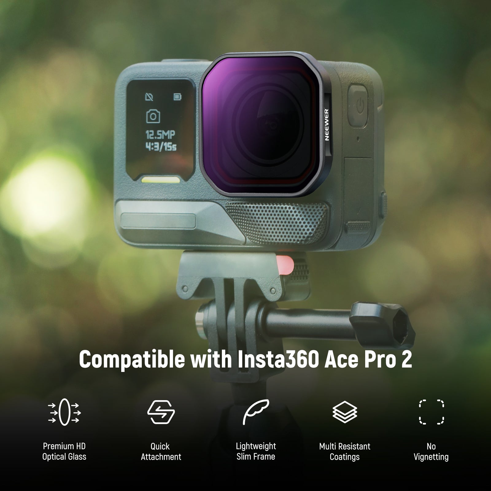 NEEWER PL/ND Filter Set Compatible with Insta360 Ace Pro 2