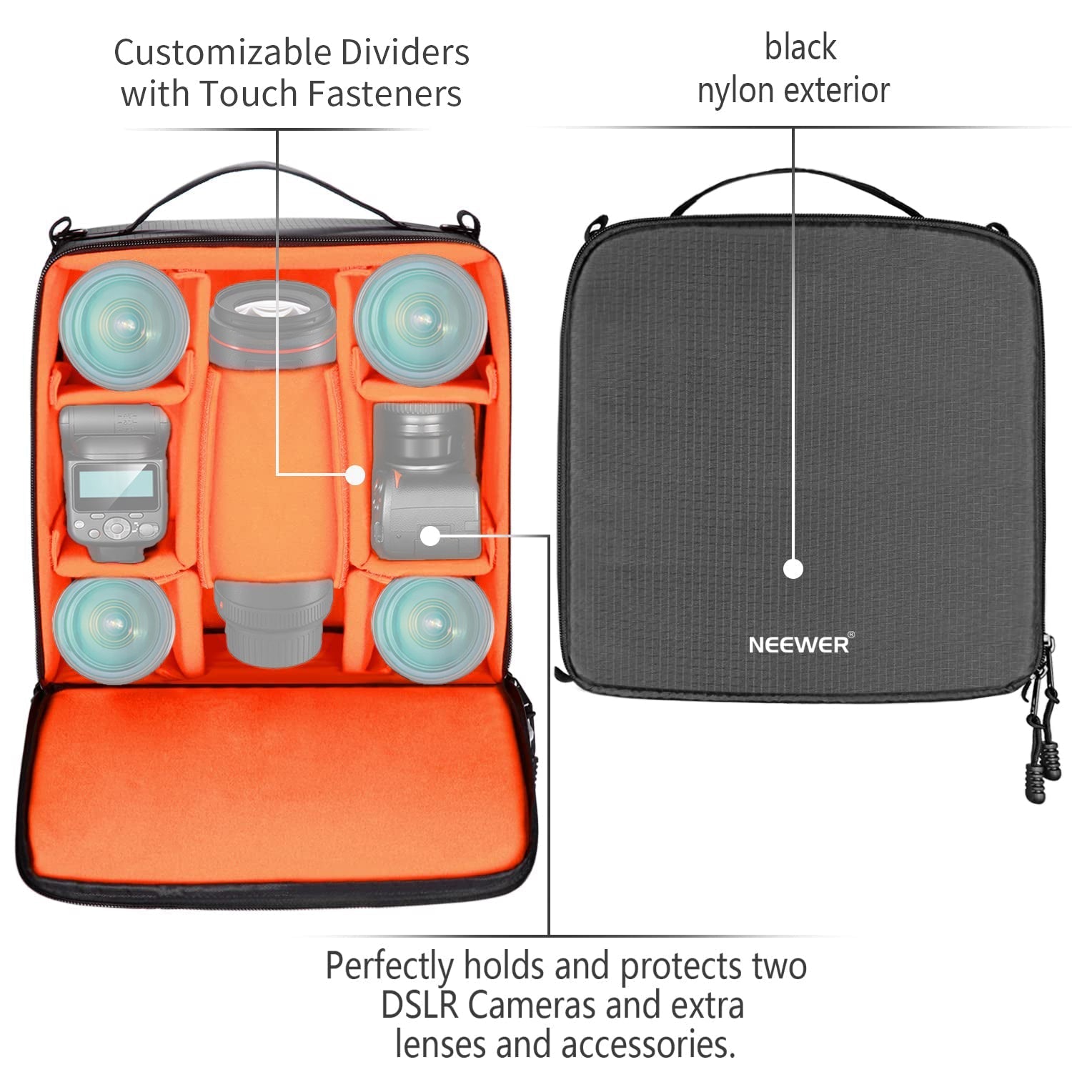 NEEWER 11.02"×6.29"× 11.02" Camera Carrying Case
