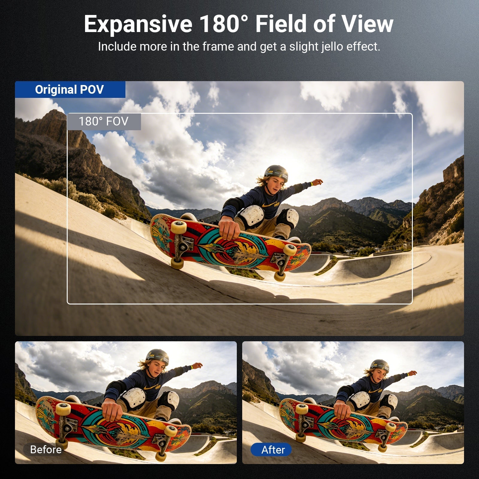 NEEWER FL-B53 180° FOV Wide Angle Lens For DJI Osmo Action 6