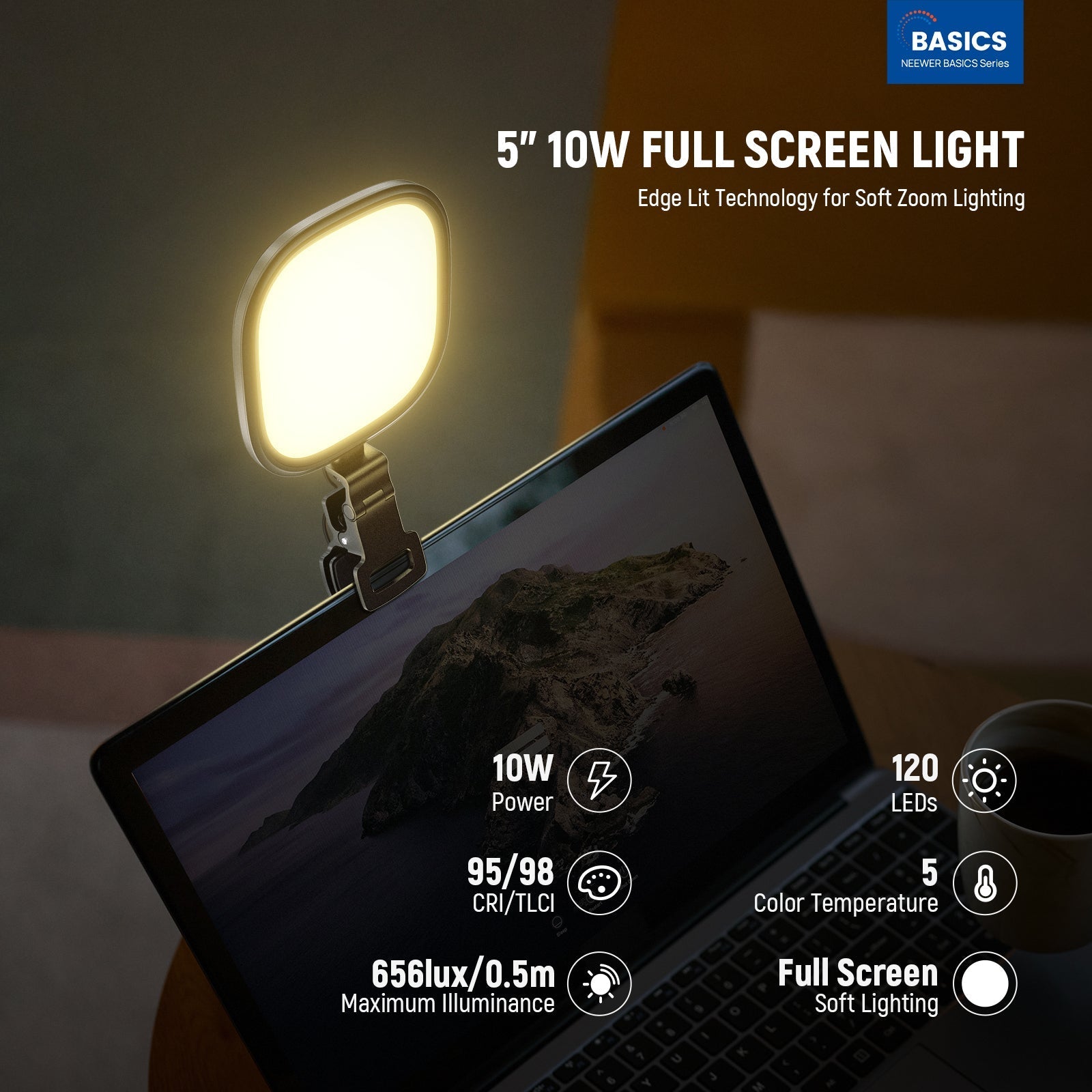 NEEWER BASICS NL10 5" 10W LED Streaming Light
