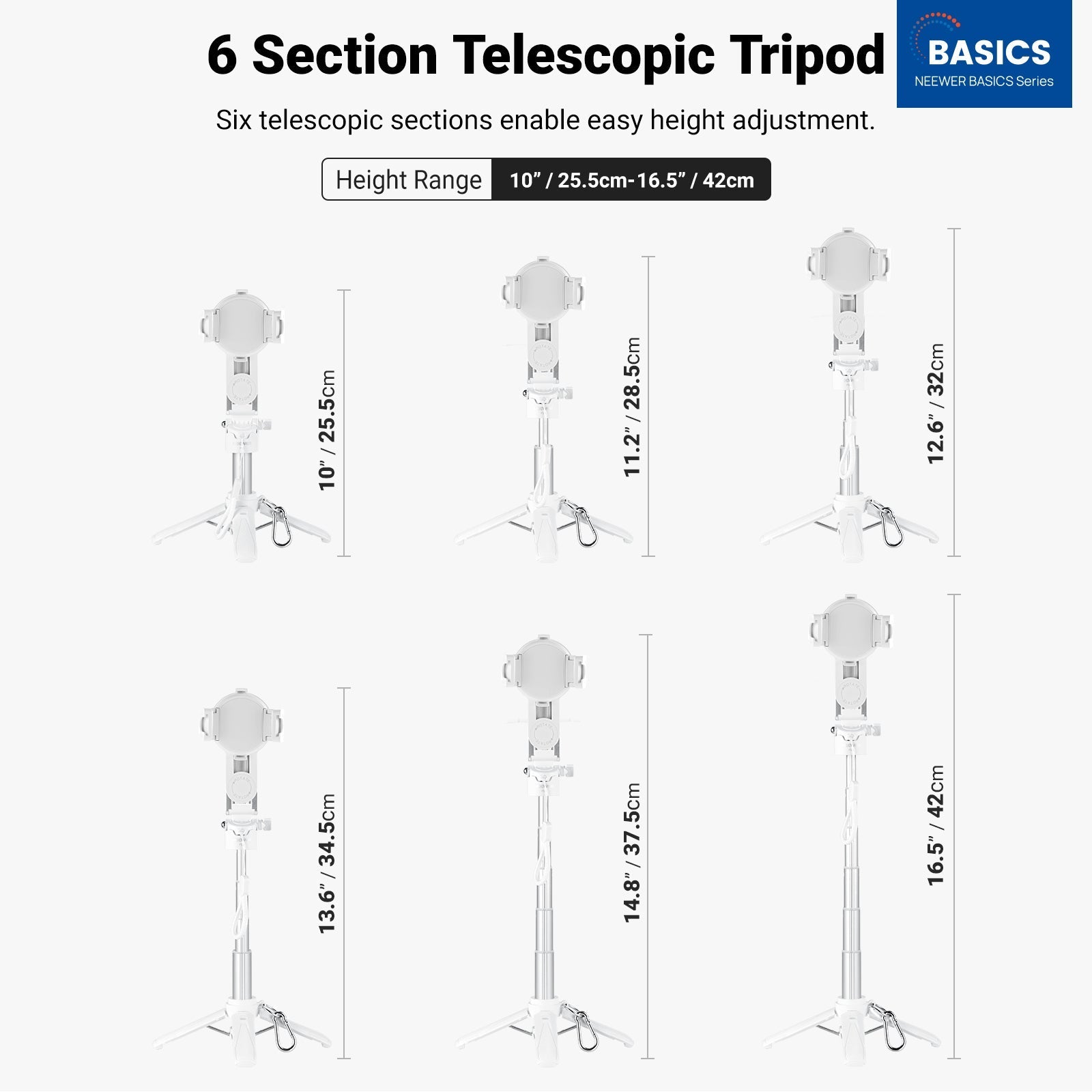 NEEWER BASICS PA985 Magnetic Selfie Stick Tripod
