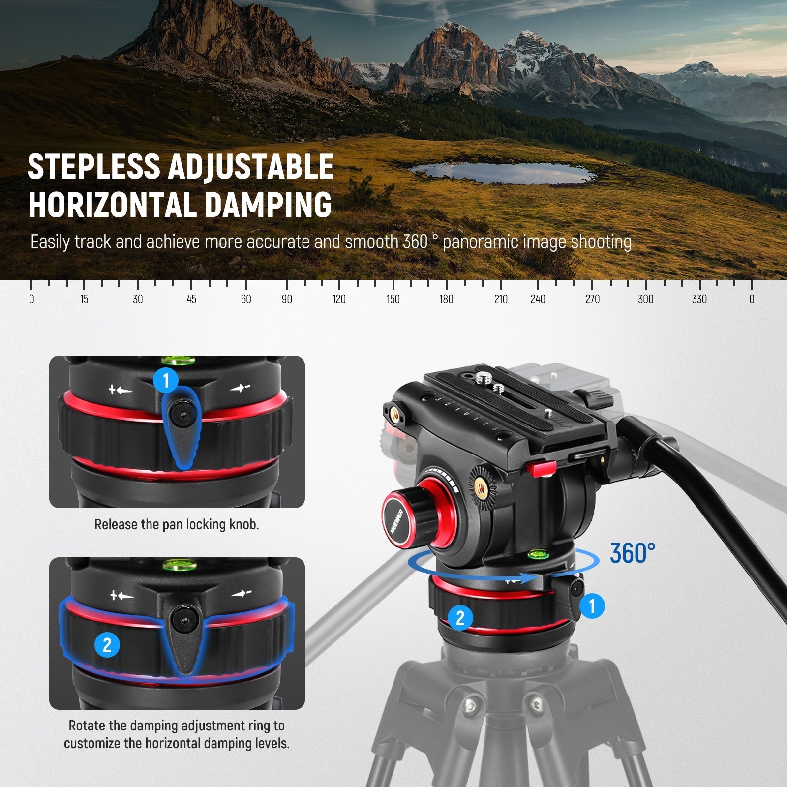 NEEWER GM006 Pro Video Tripod Fluid Head
