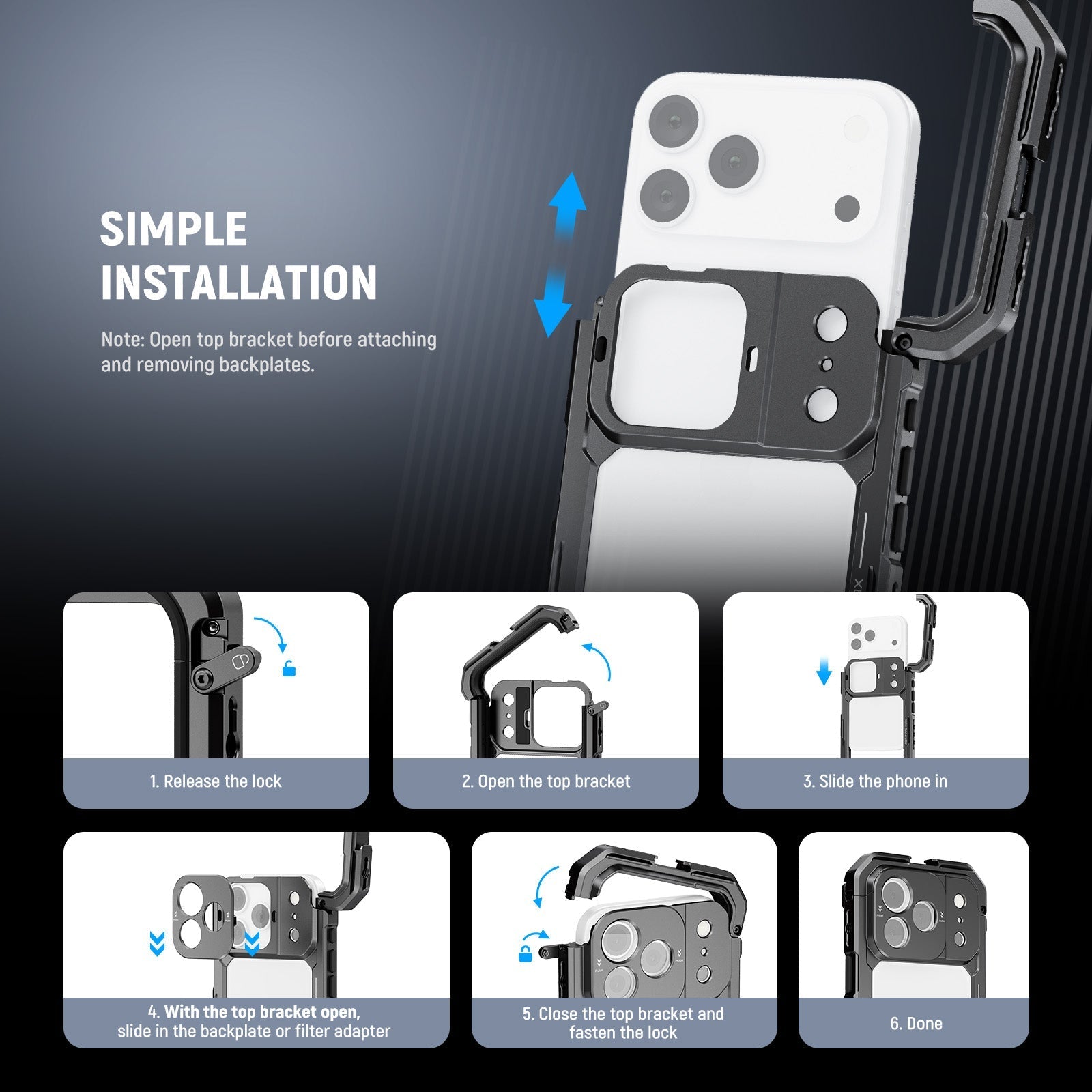 NEEWER PA143/PA144 Phone Cage Compatible with iPhone 17 Pro/Pro Max