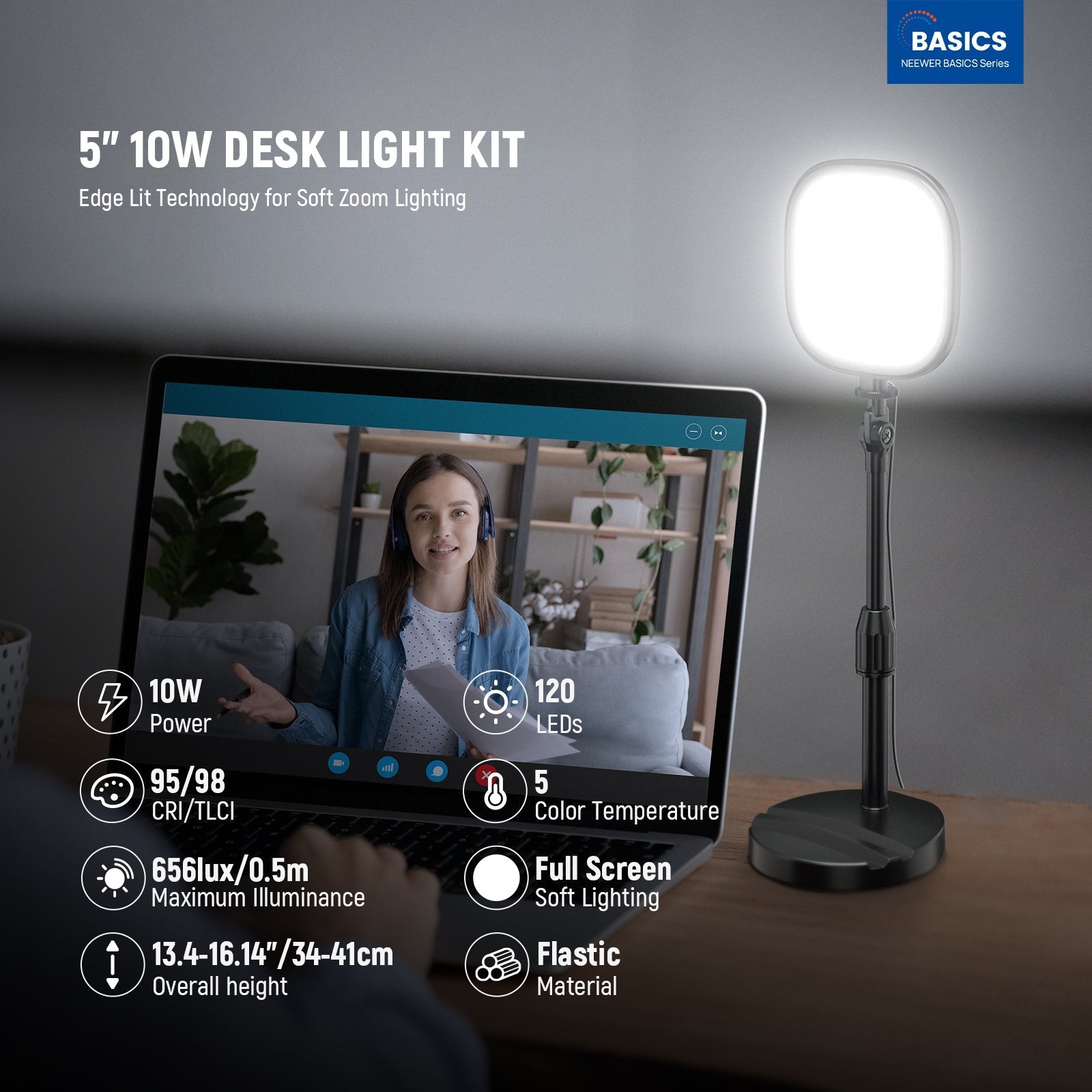 NEEWER BASICS NL10 5" Bi-Color Desk Light Kit