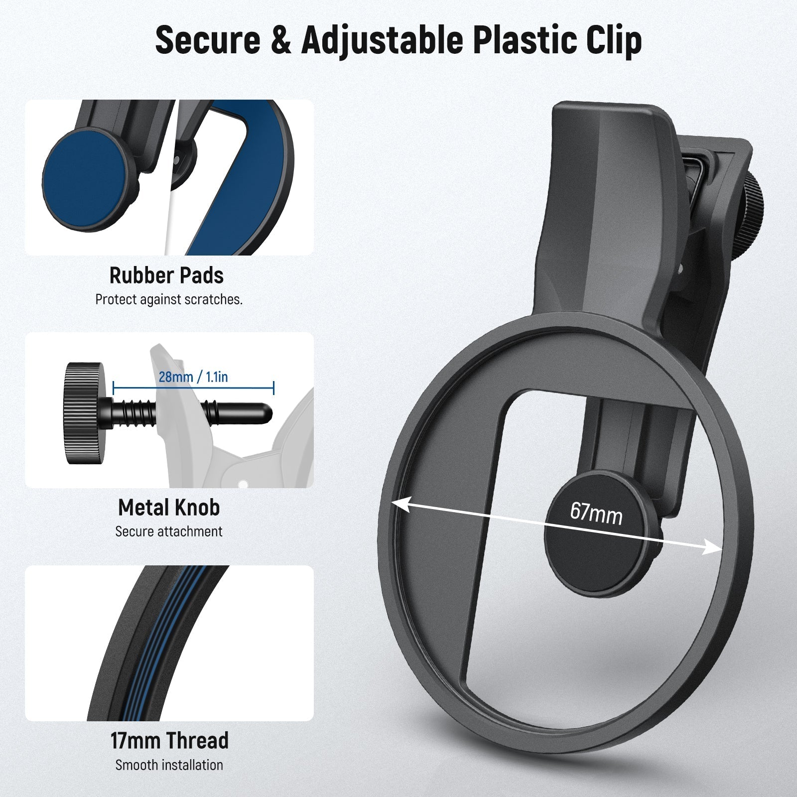 NEEWER LA007/LA008 67mm Phone Filter Clamp For Smartphone