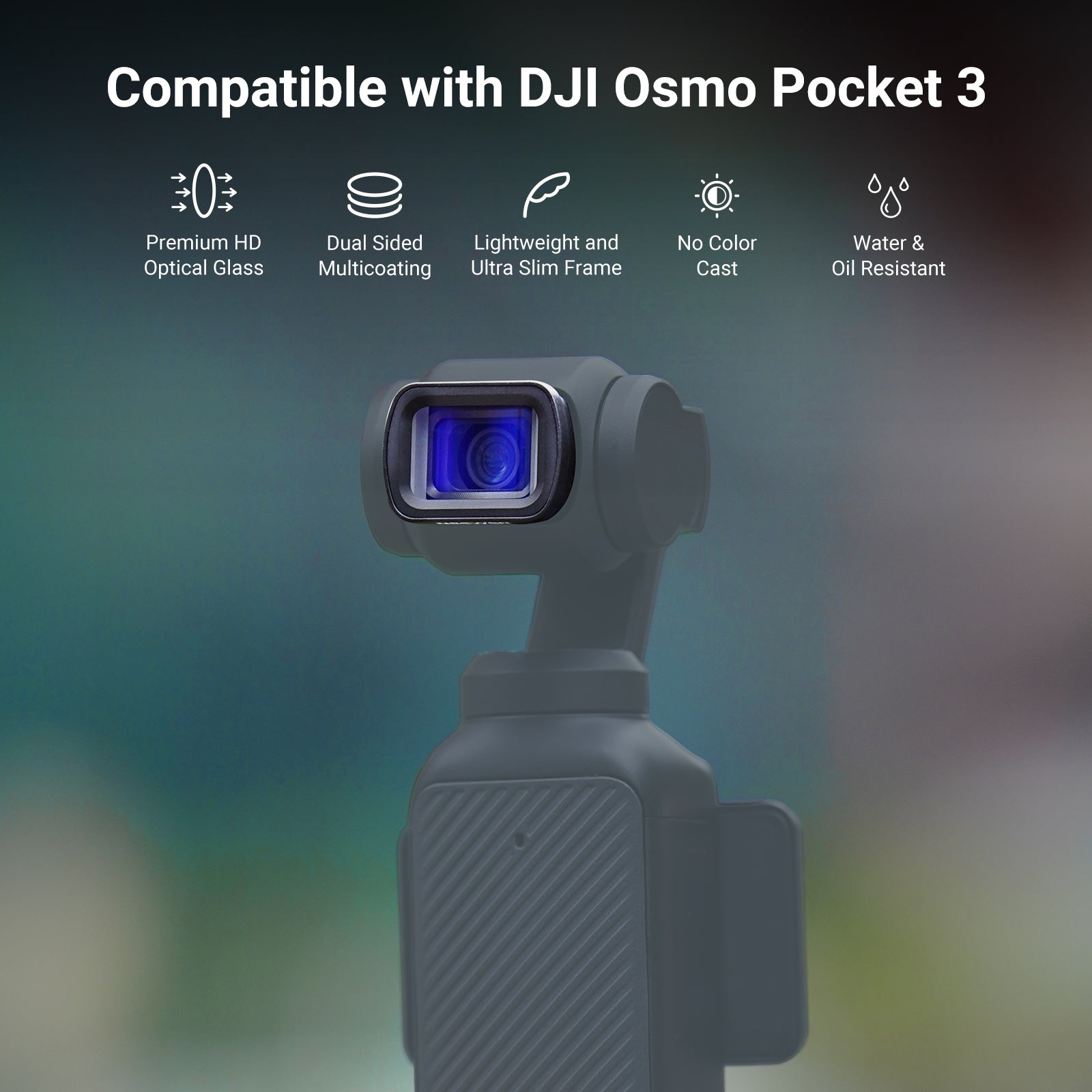 NEEWER FL-C56 1.2X Blue Anamorphic Lens For DJI Osmo Pocket 3 / Pocket 4 & Xtra Muse