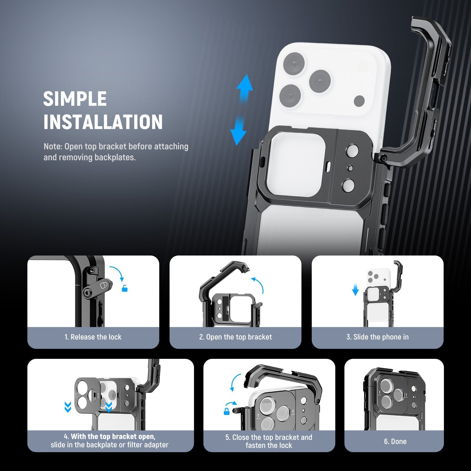 NEEWER PA143/PA144 Phone Cage Compatible with iPhone 17 Pro/Pro Max