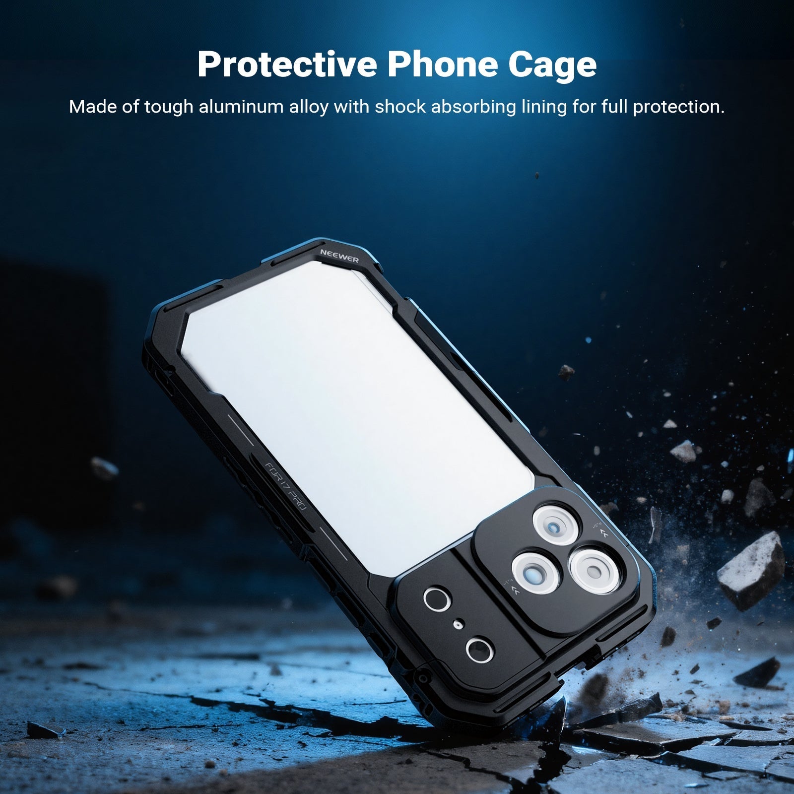 NEEWER PA143/PA144 Phone Cage Handle Kit Compatible with iPhone 17 Pro/Pro Max