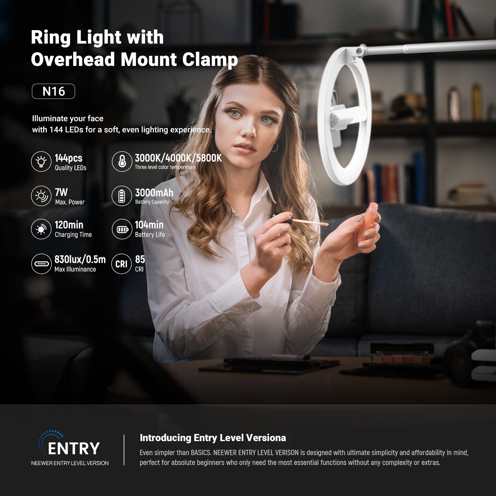 NEEWER ENTRY LEVEL VERSION 10" LED Ring Light Kit
