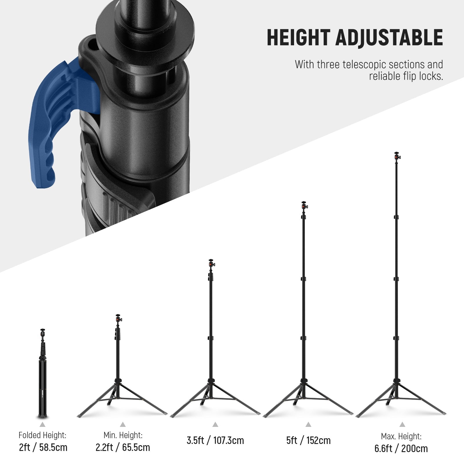 NEEWER ST200B 200cm Photography Light Stand