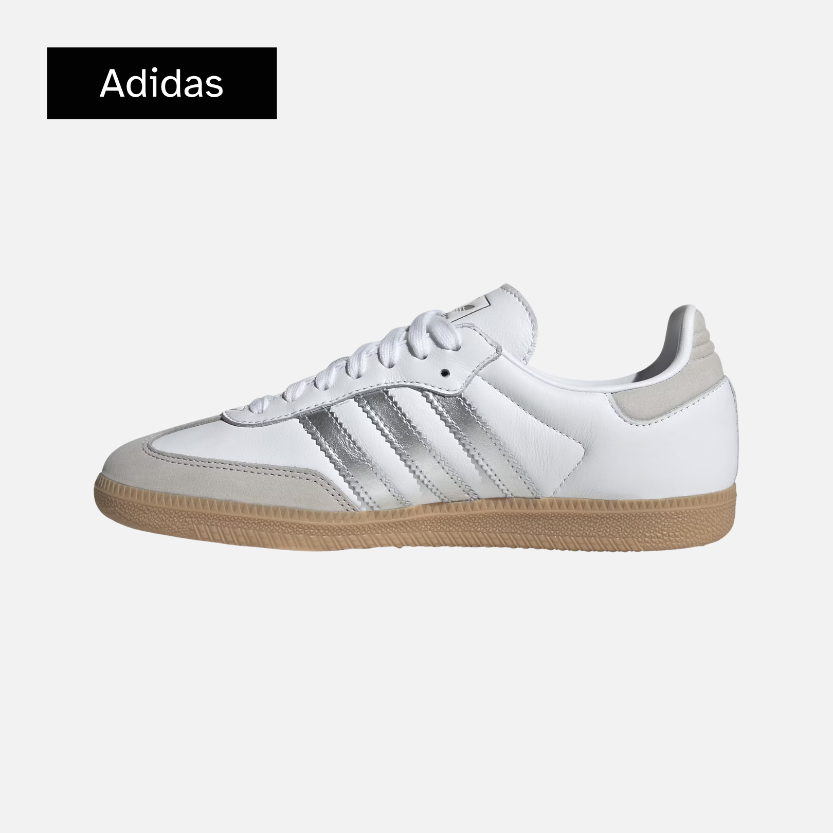 adidas Samba OG Wmns 'White Silver Metallic Grey'