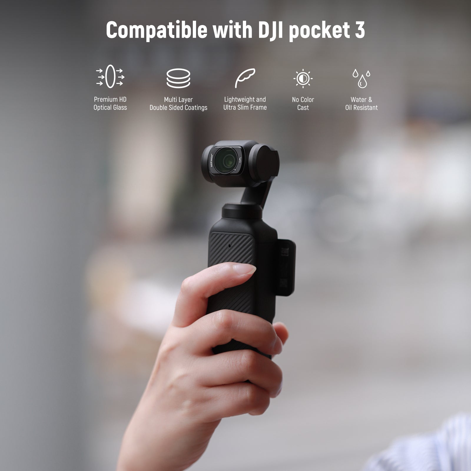 NEEWER FL-P5 4-Pack Magnetic ND Filter Set for DJI Osmo Pocket 3 / Pocket 4 & Xtra Muse