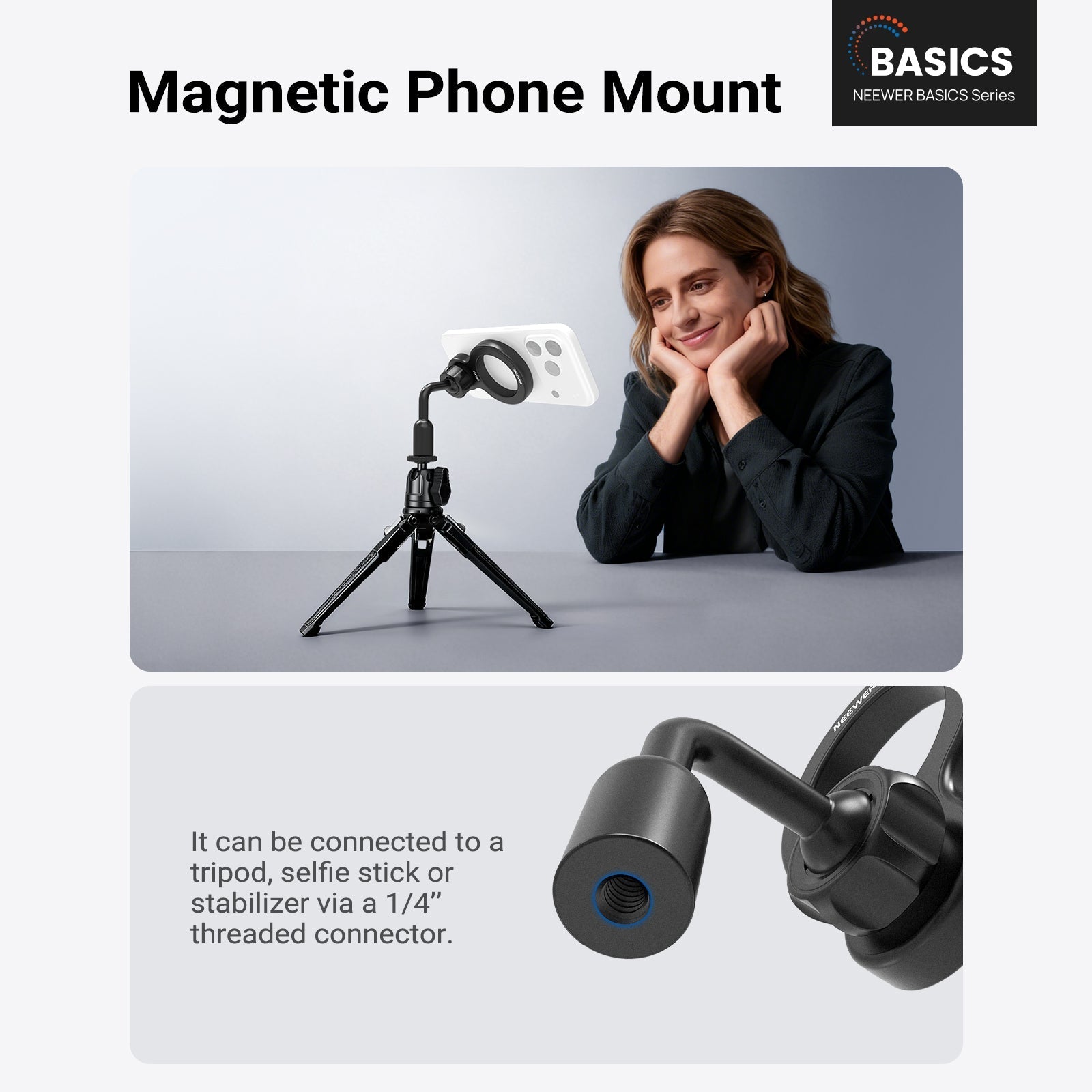 NEEWER BASICS Magnetic Phone Tripod Mount Adapter