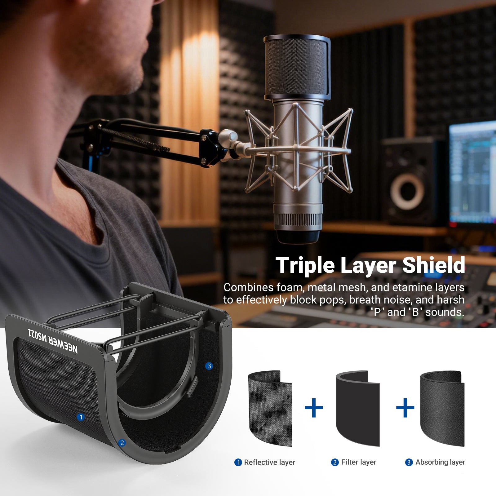 NEEWER MS020/MS021 Microphone Pop Filter