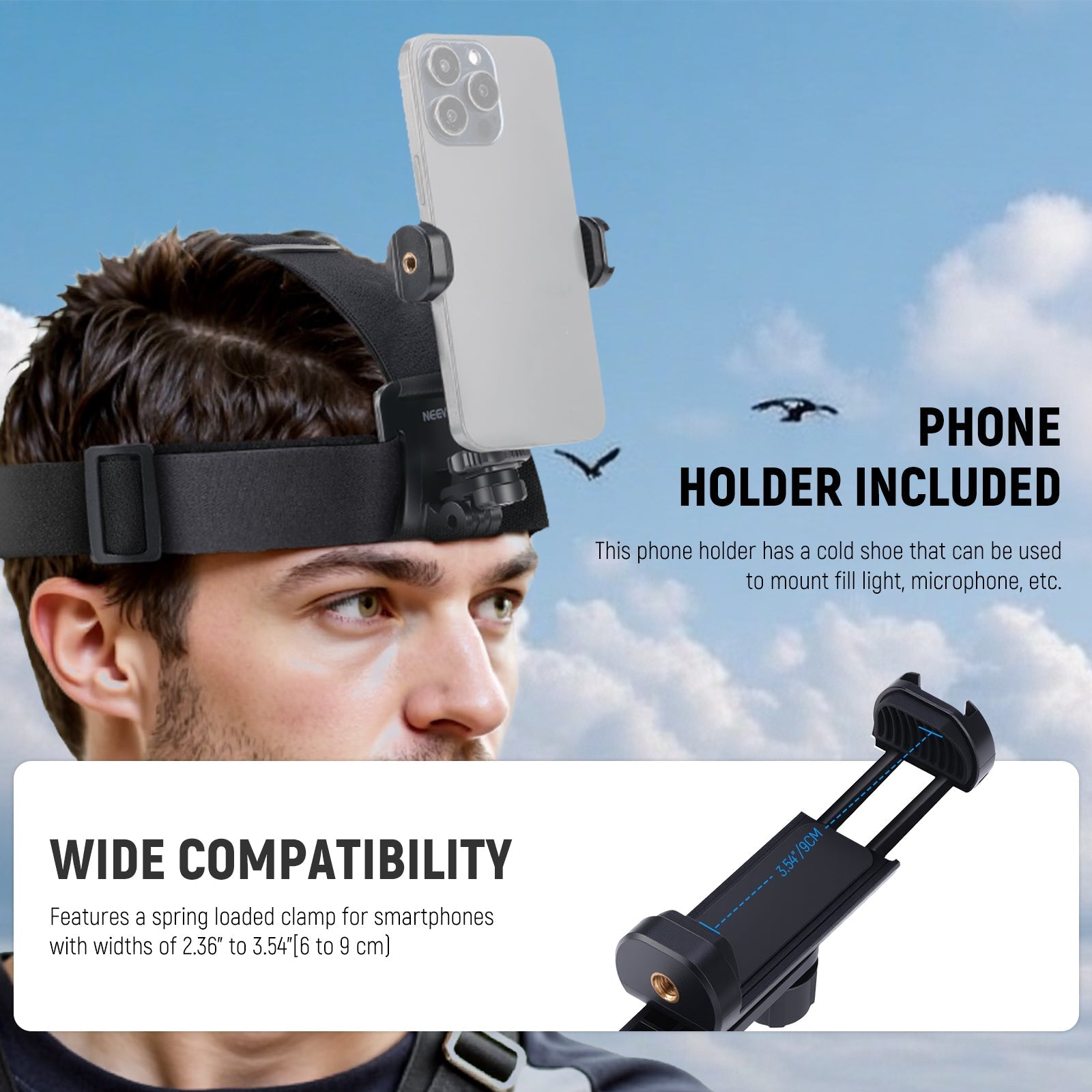 NEEWER GP-74 Phone Chest & Head Strap Mount Accessories Kit
