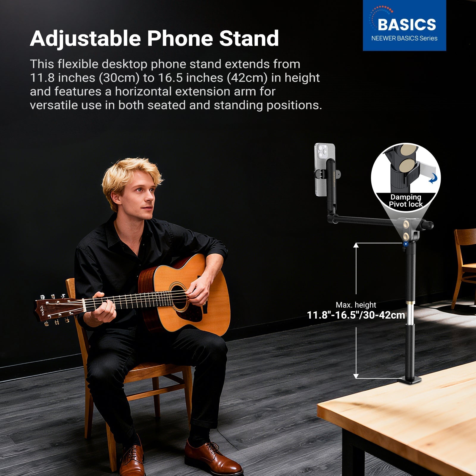 NEEWER BASICS ST013 Overhead Phone Mount Holder Stand