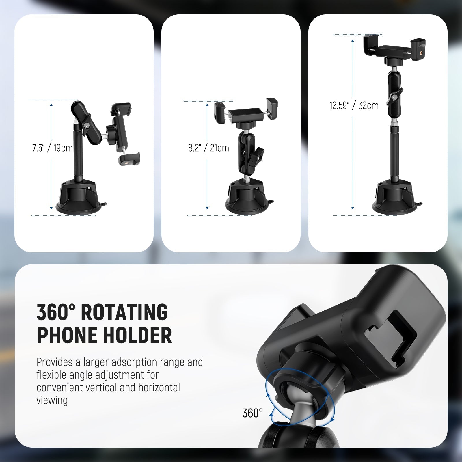 NEEWER PA136/PA137 Suction Cup Car Phone Holder