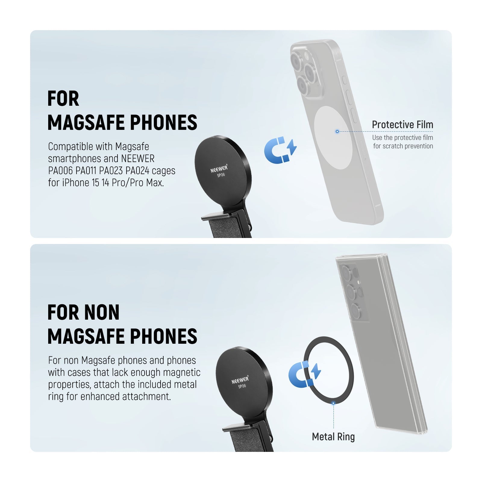 NEEWER SP08 Magnetic Phone Camera Monitor Mount
