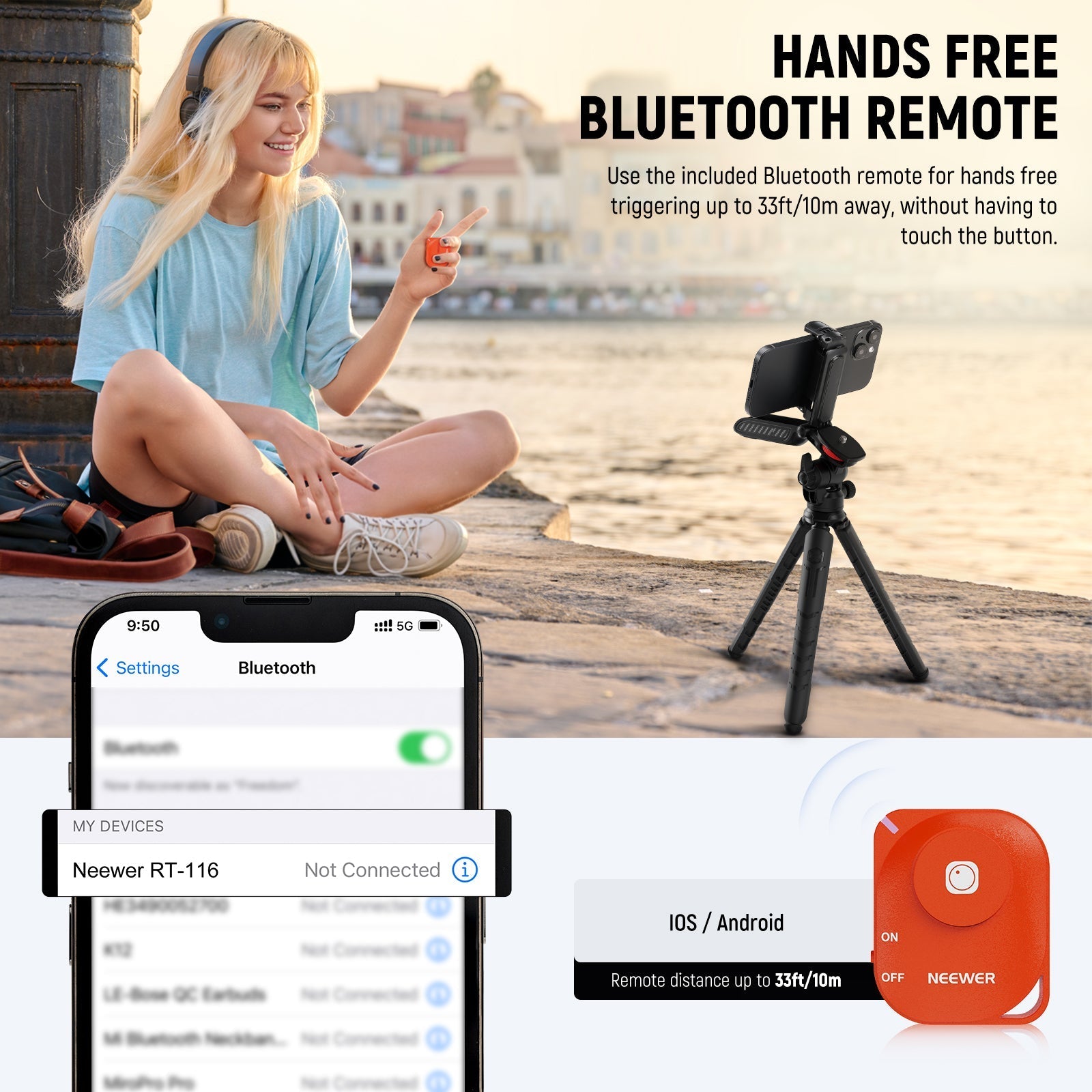 NEEWER TP36 Flexible Mini Tripod with Remote