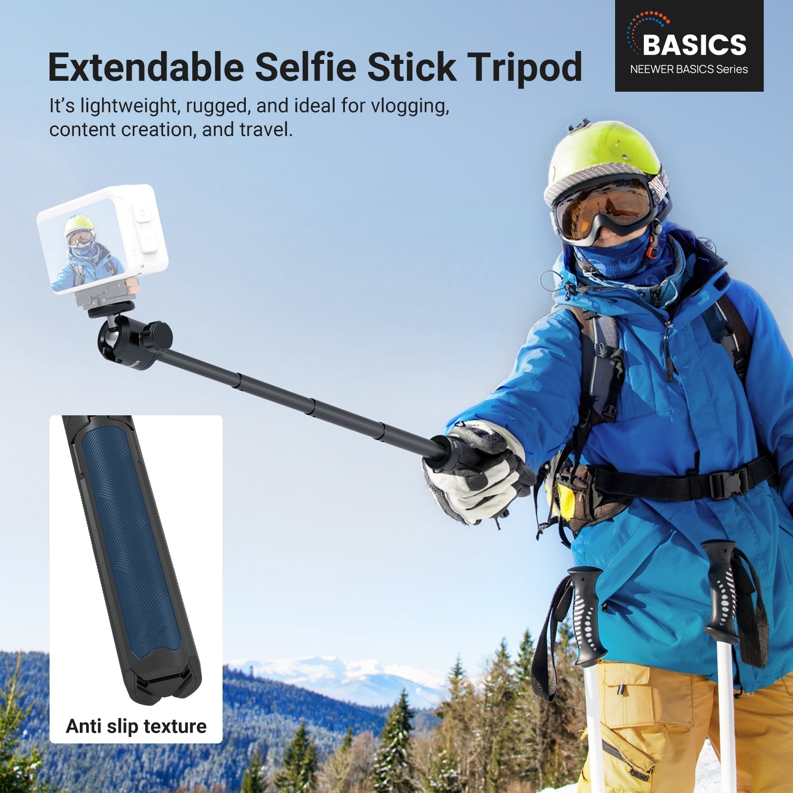 NEEWER BASICS DT001 Extendable Selfie Stick Tripod