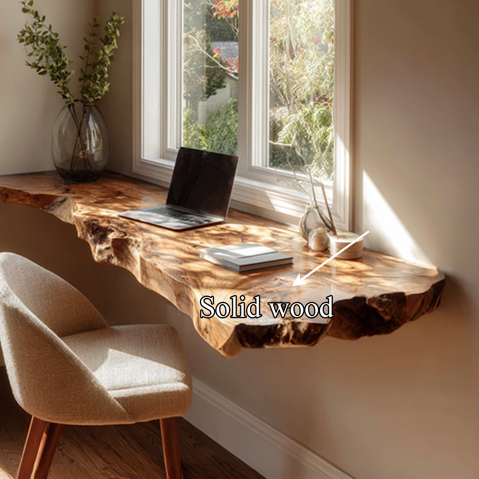 Mid Century Floating Desk Small Office