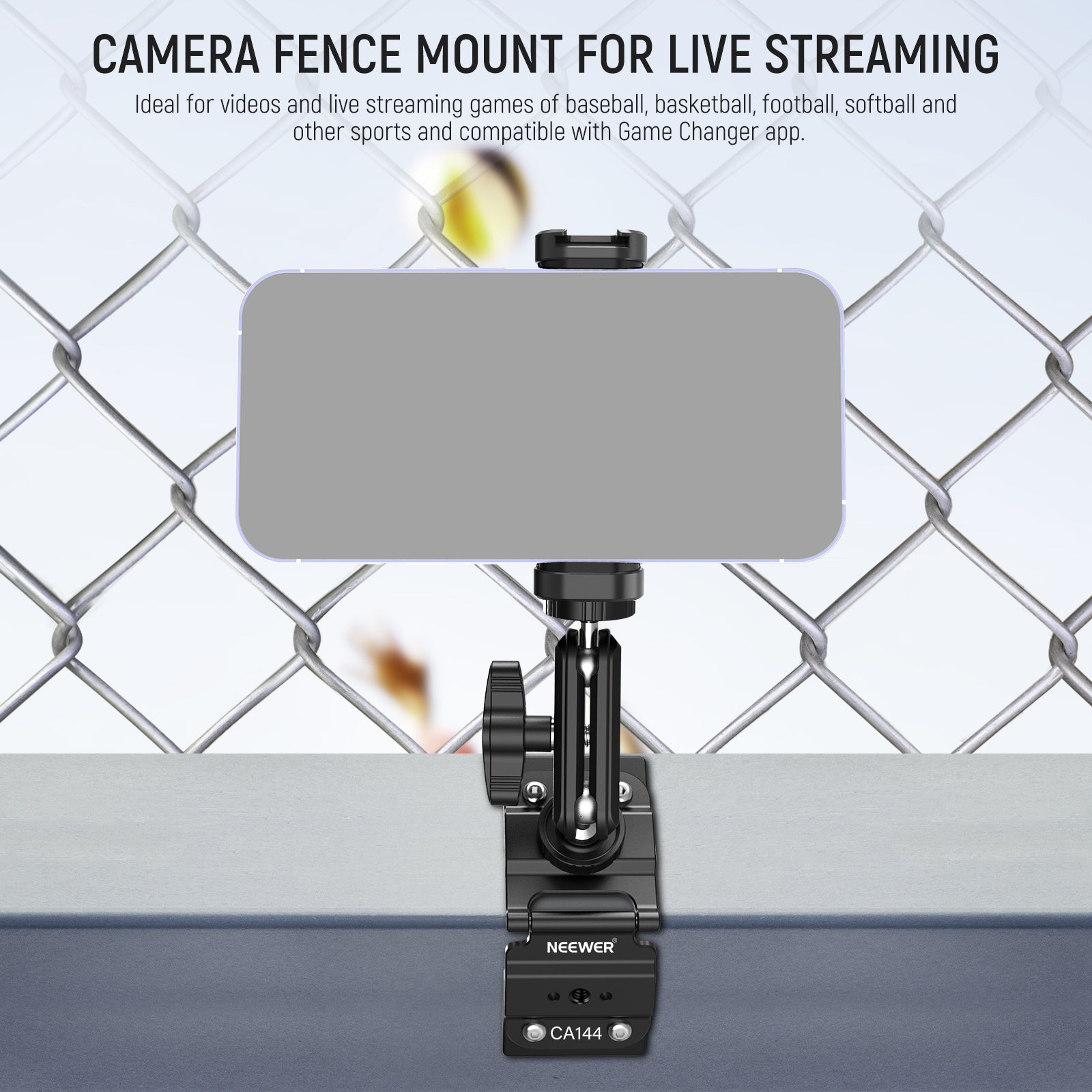 NEEWER CA144 Magnetic Fence Mount for Action Camera