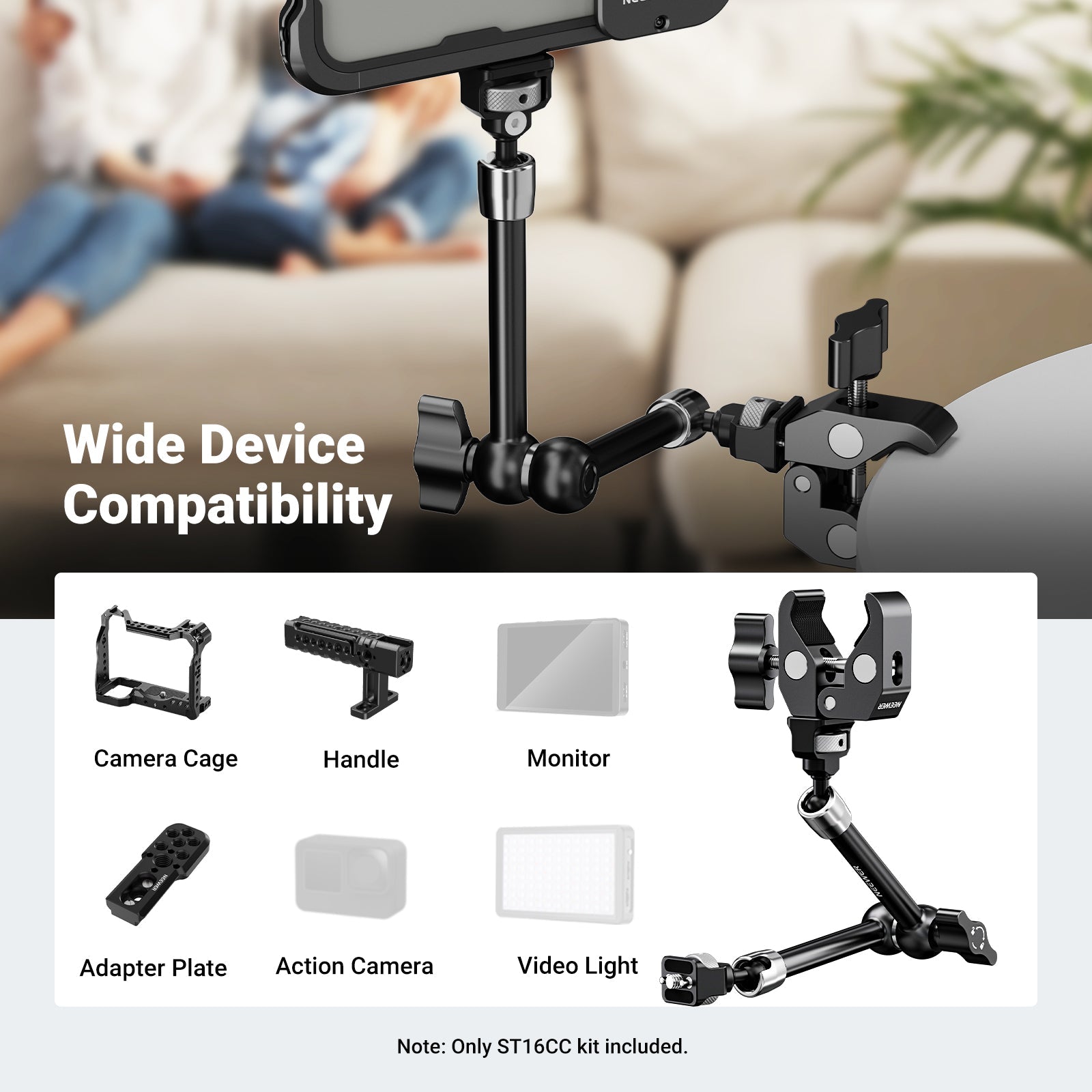 NEEWER ST07C/ST16C Magic Arm with Super Clamp