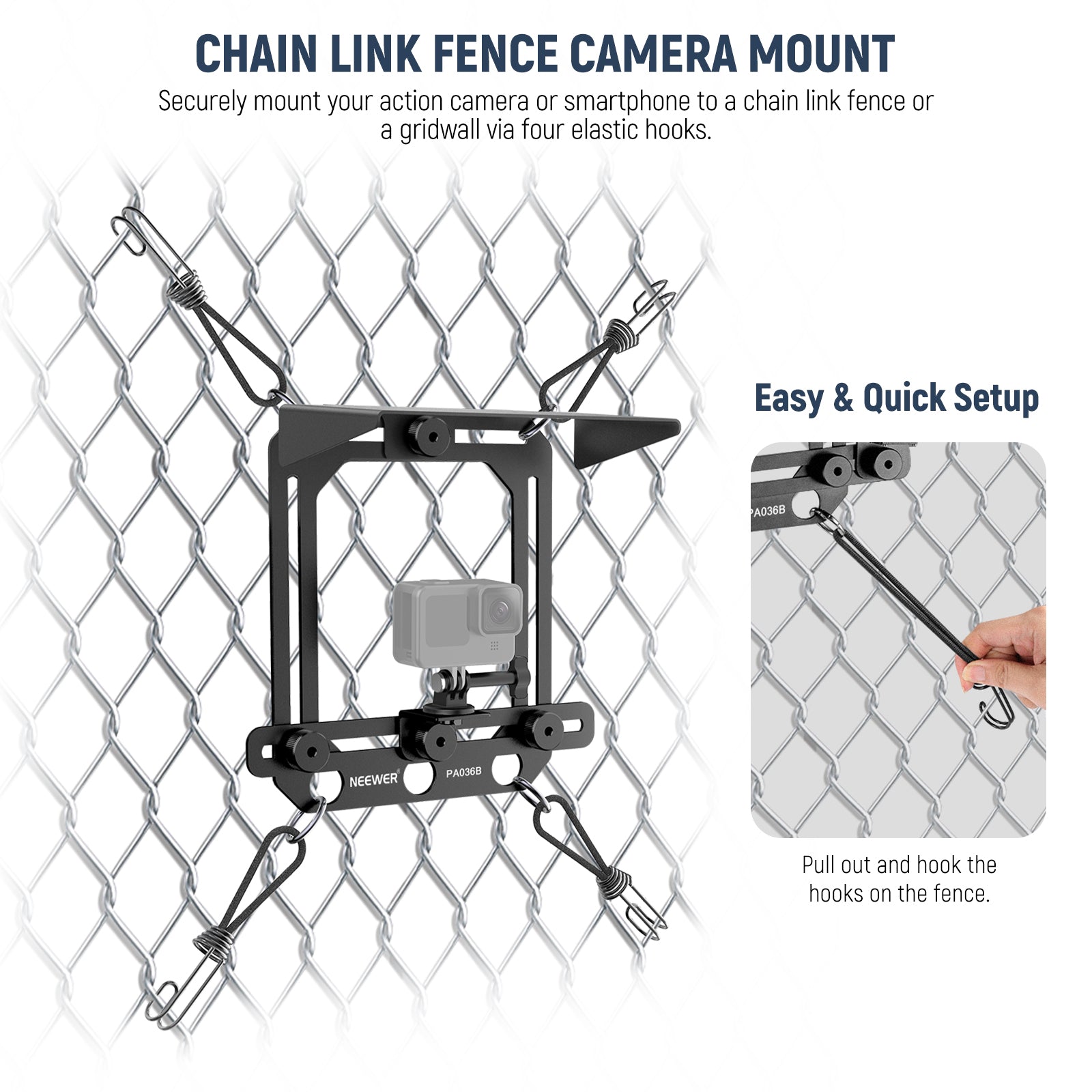 NEEWER PA036B Fence Phone & Camera Mount