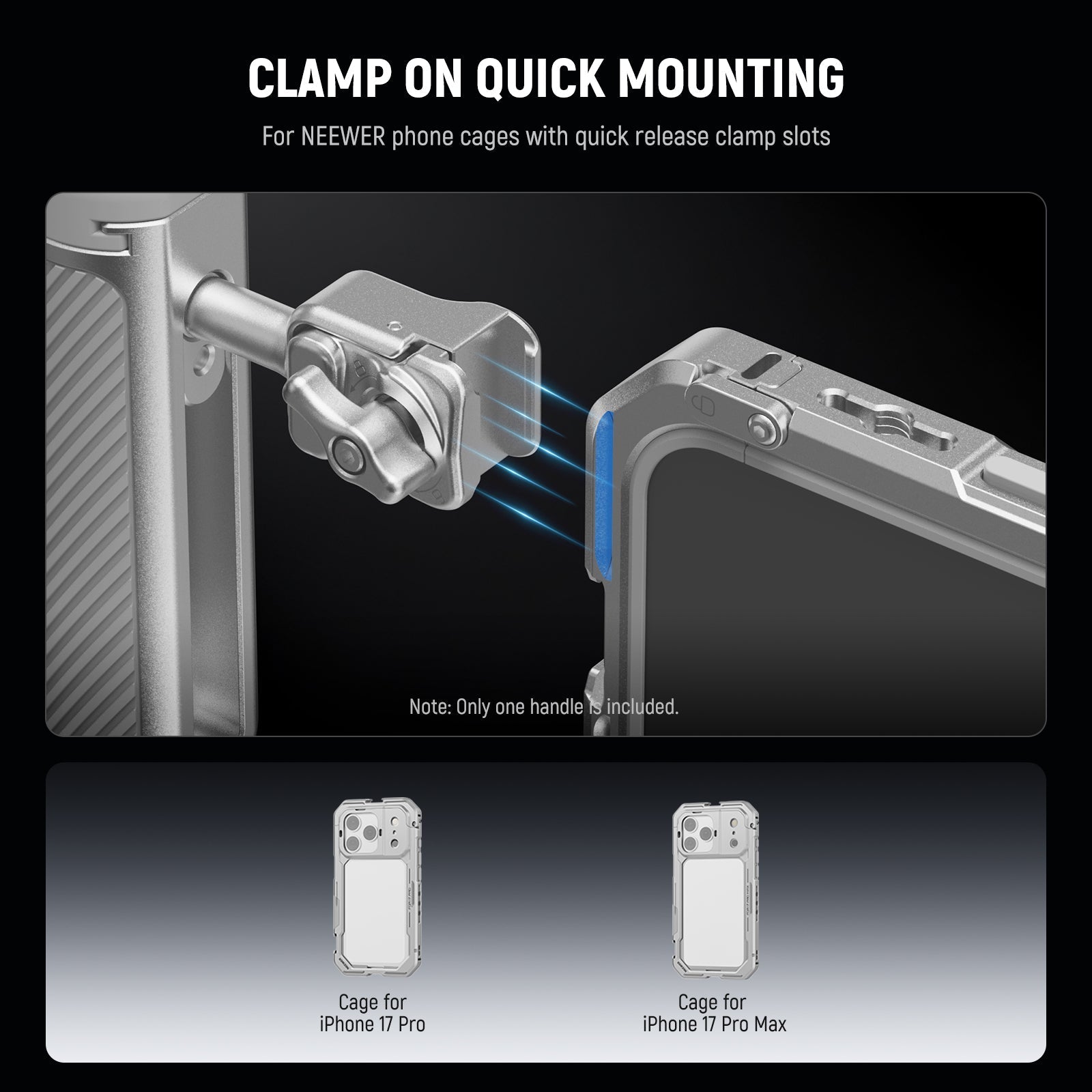 NEEWER PA045E Side Handle with Bluetooth Remote Shutter