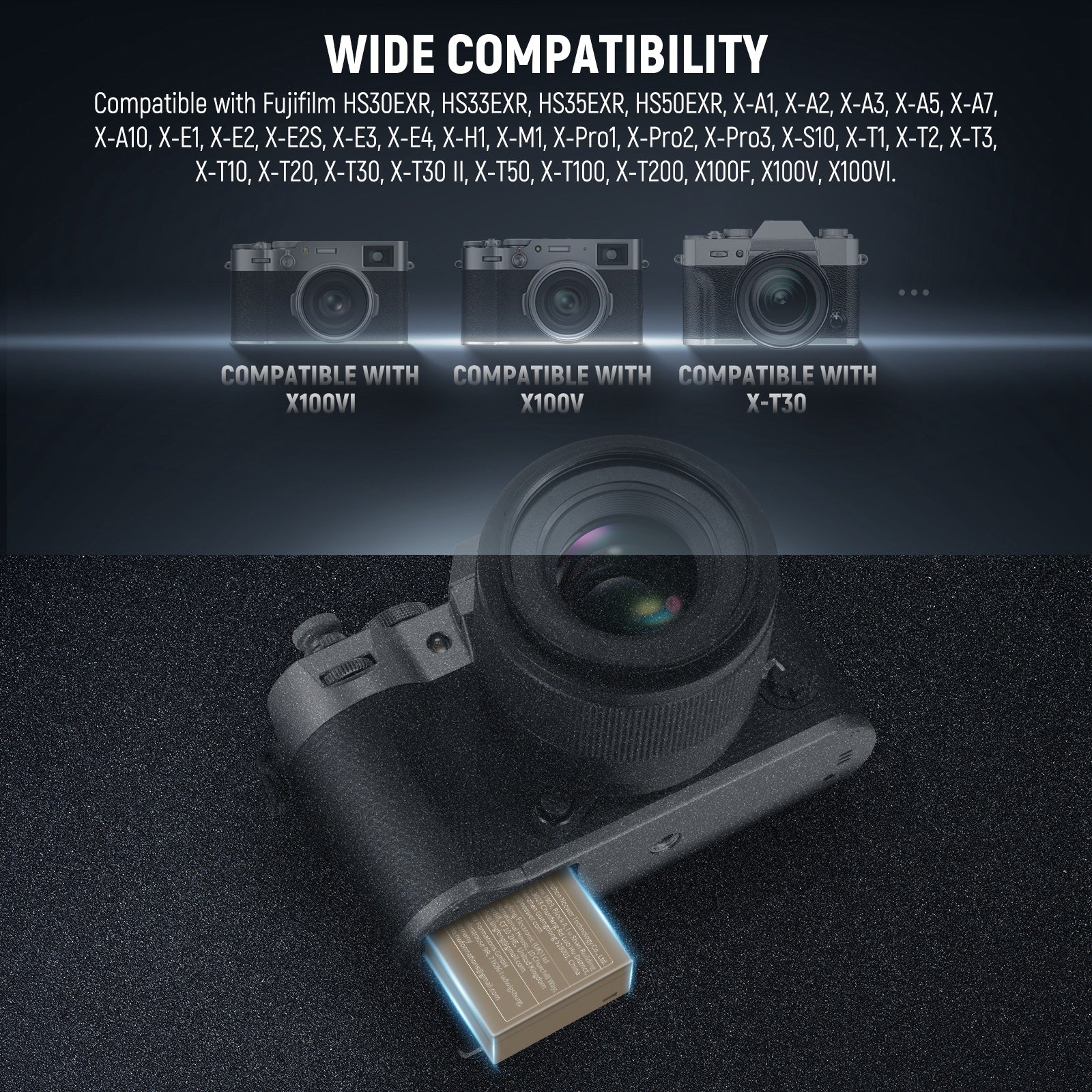 NEEWER TNP-W126 NP-W126S 1050mAh Power Battery For Fujifilm