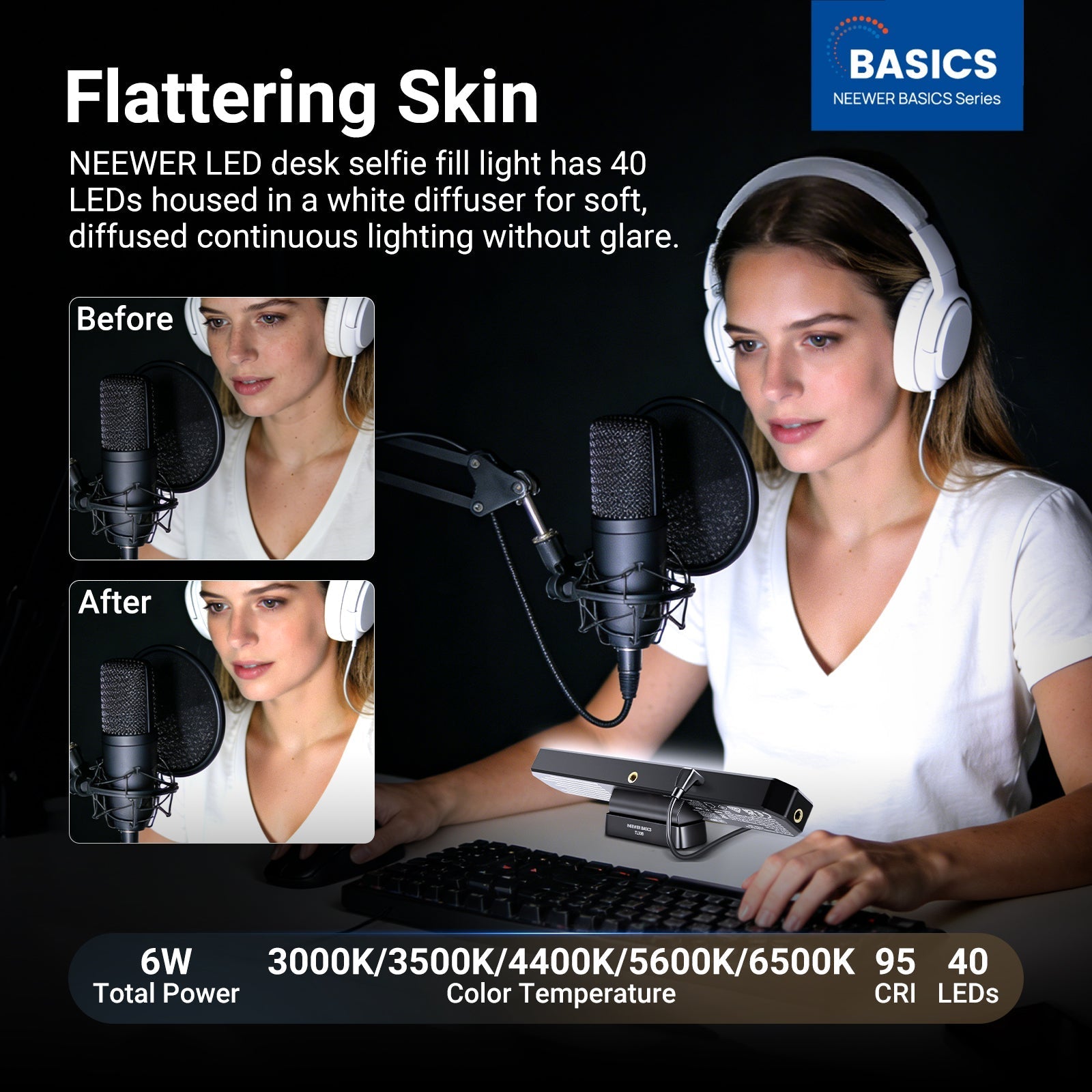 NEEWER BASICS TL30B LED Chin Fill Lighting