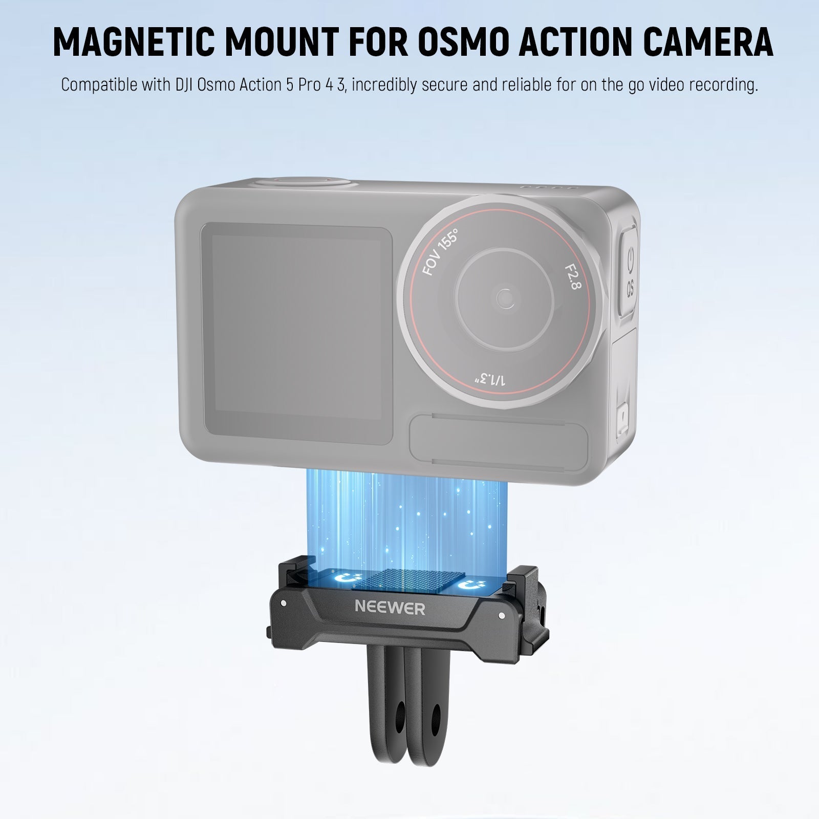 NEEWER GP-73 Magnetic Mount Adapter For DJI Osmo Action 5 Pro 4 3