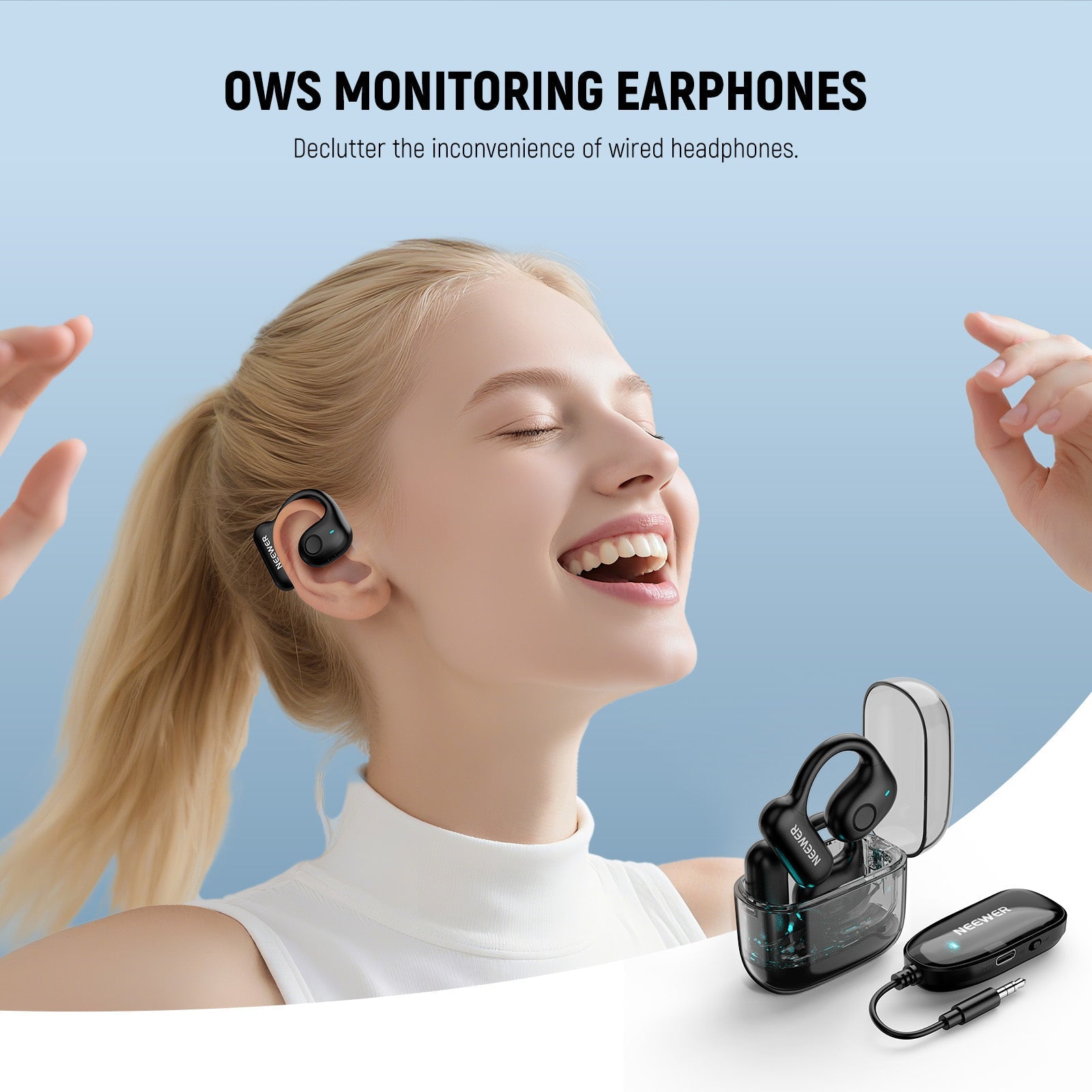 NEEWER EB01 OWS Wireless Monitoring Earphones