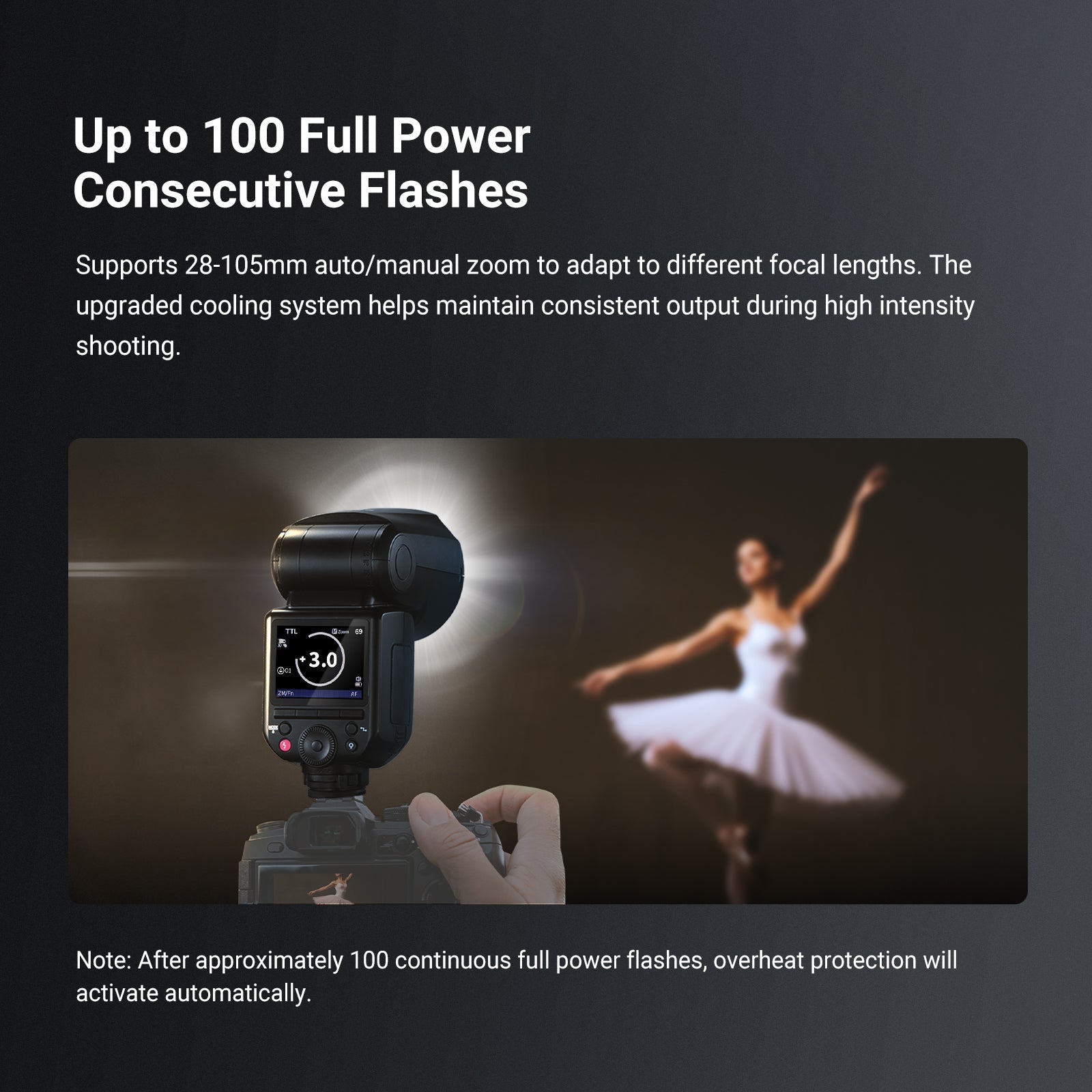 NEEWER Z2PRO 76Ws TTL Round Head Flash Speedlite