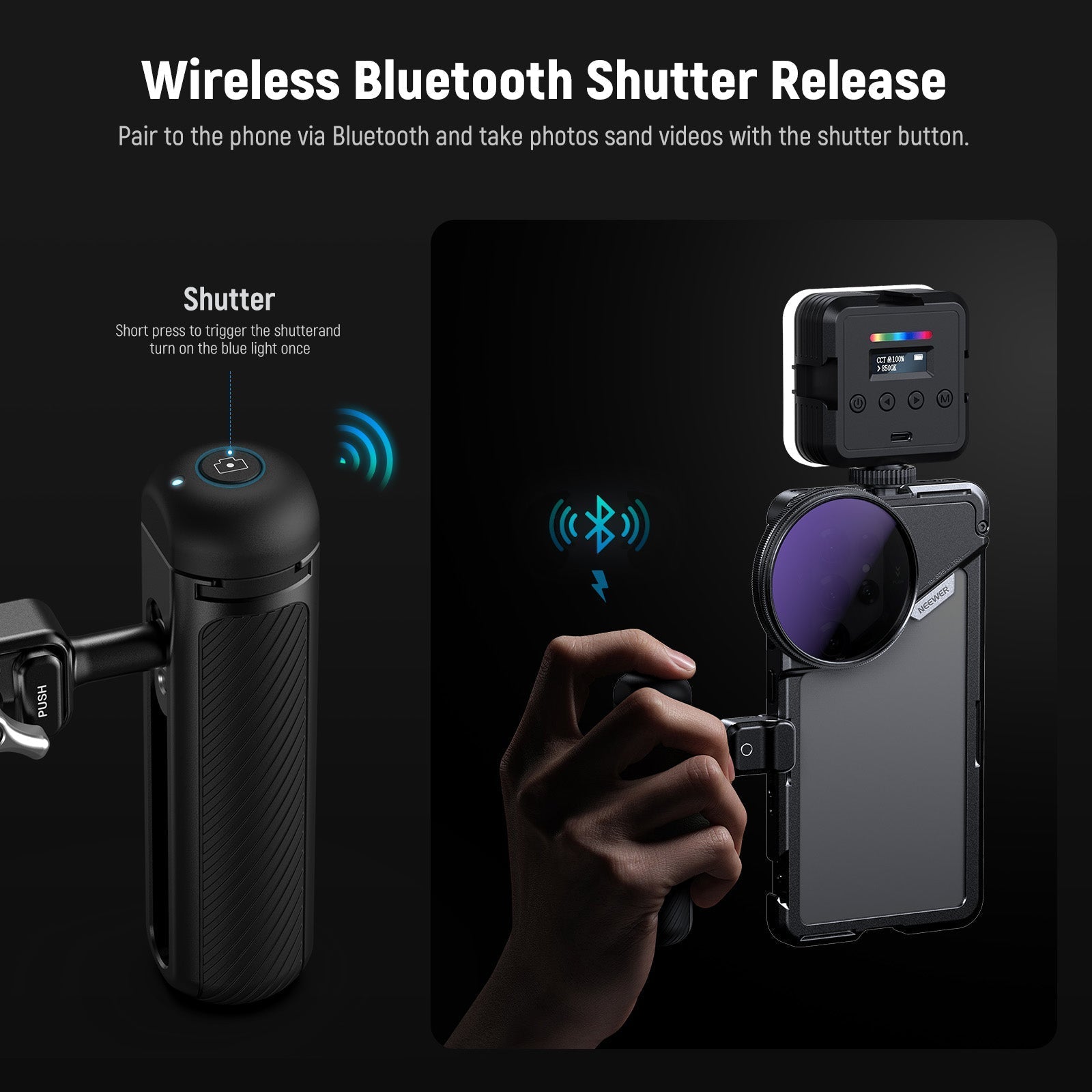 NEEWER PA082 Phone Cage For SAMSUNG S25 Ultra with 67mm Filter/17mm/T Mount Adapters