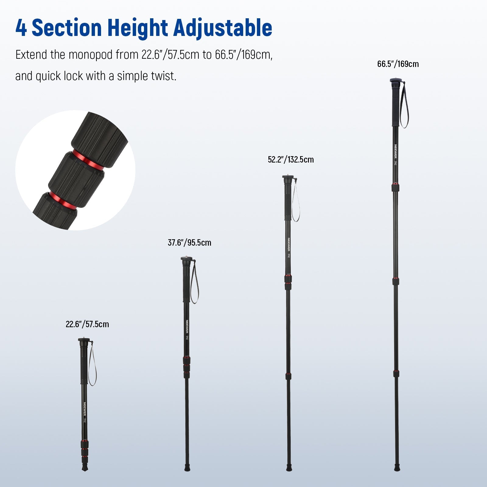 NEEWER TP42 66.5" Camera Monopod Stand