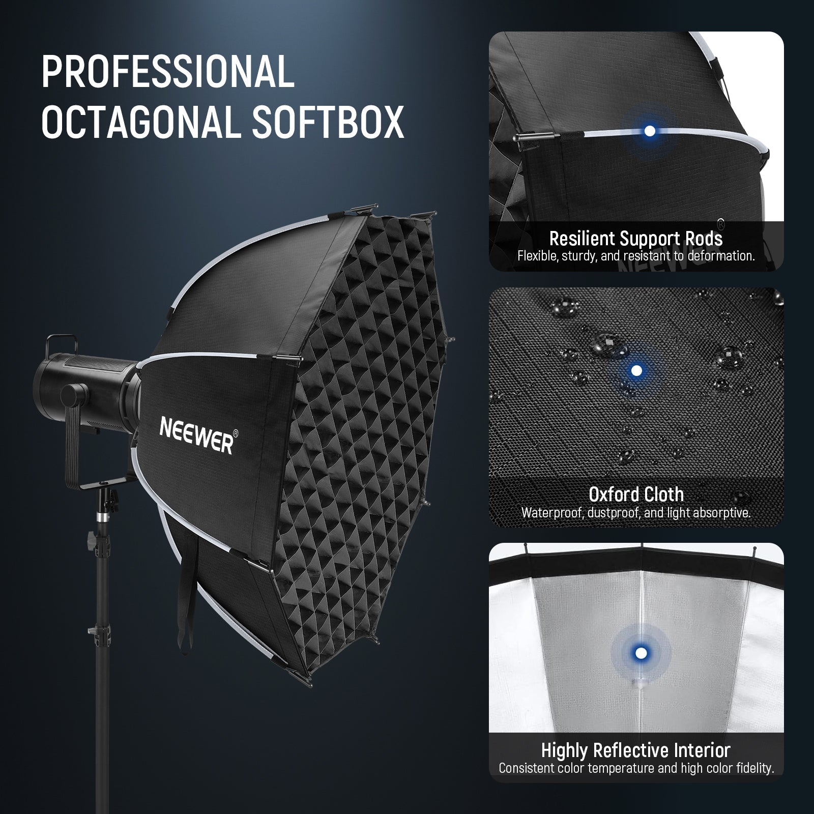 NEEWER 45CM/65CM/90CM Quick Release Octagonal Softbox