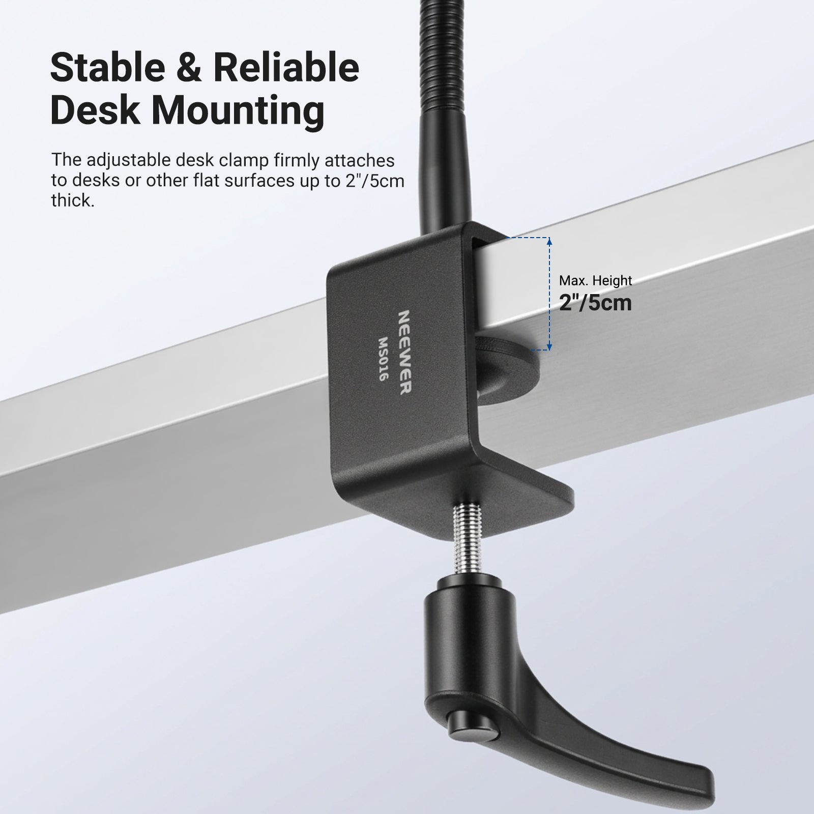 NEEWER MS016 Desk Microphone Stand with Flexible Arm