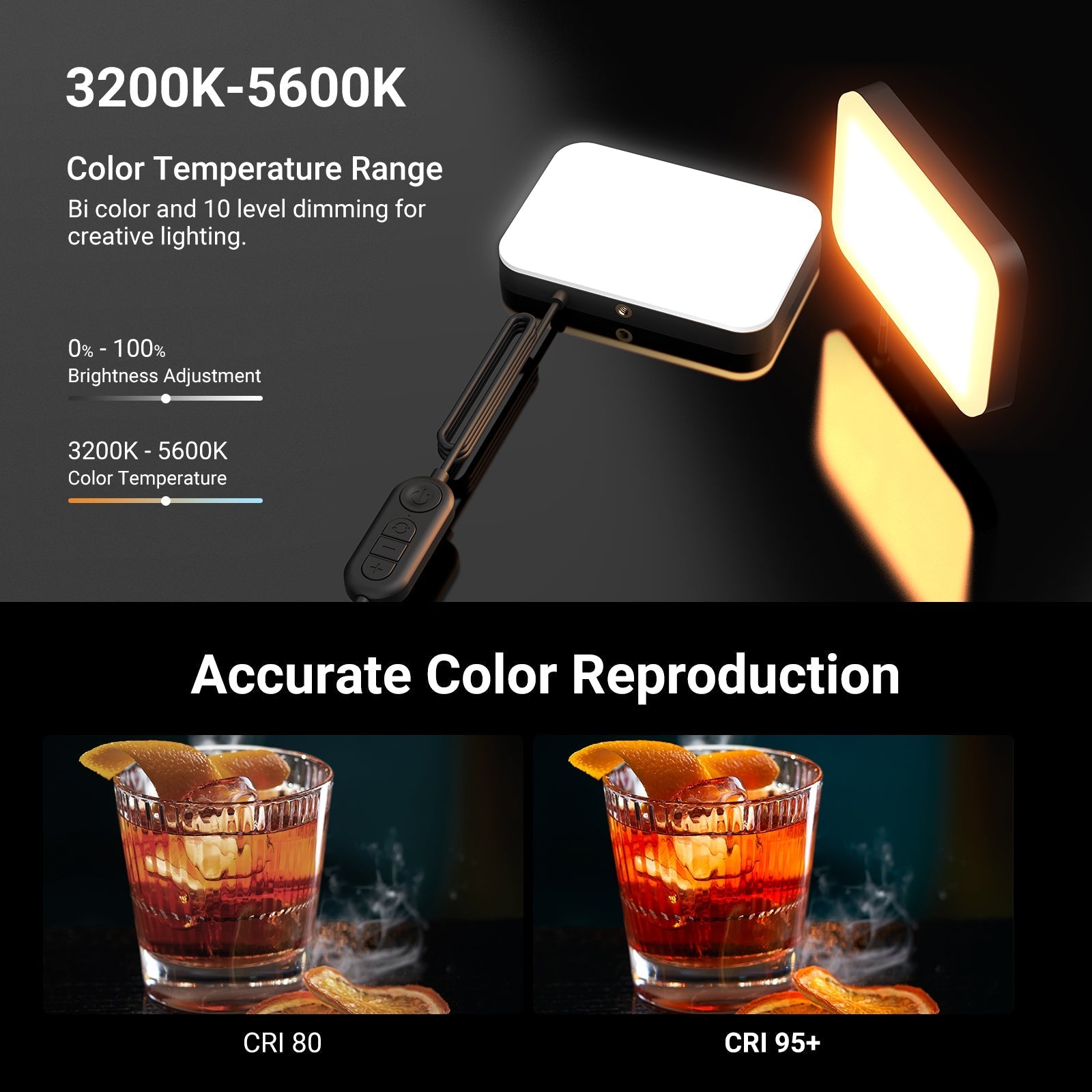 NEEWER BASICS BP132 2 Pack LED Video Light Panel Lighting Kit