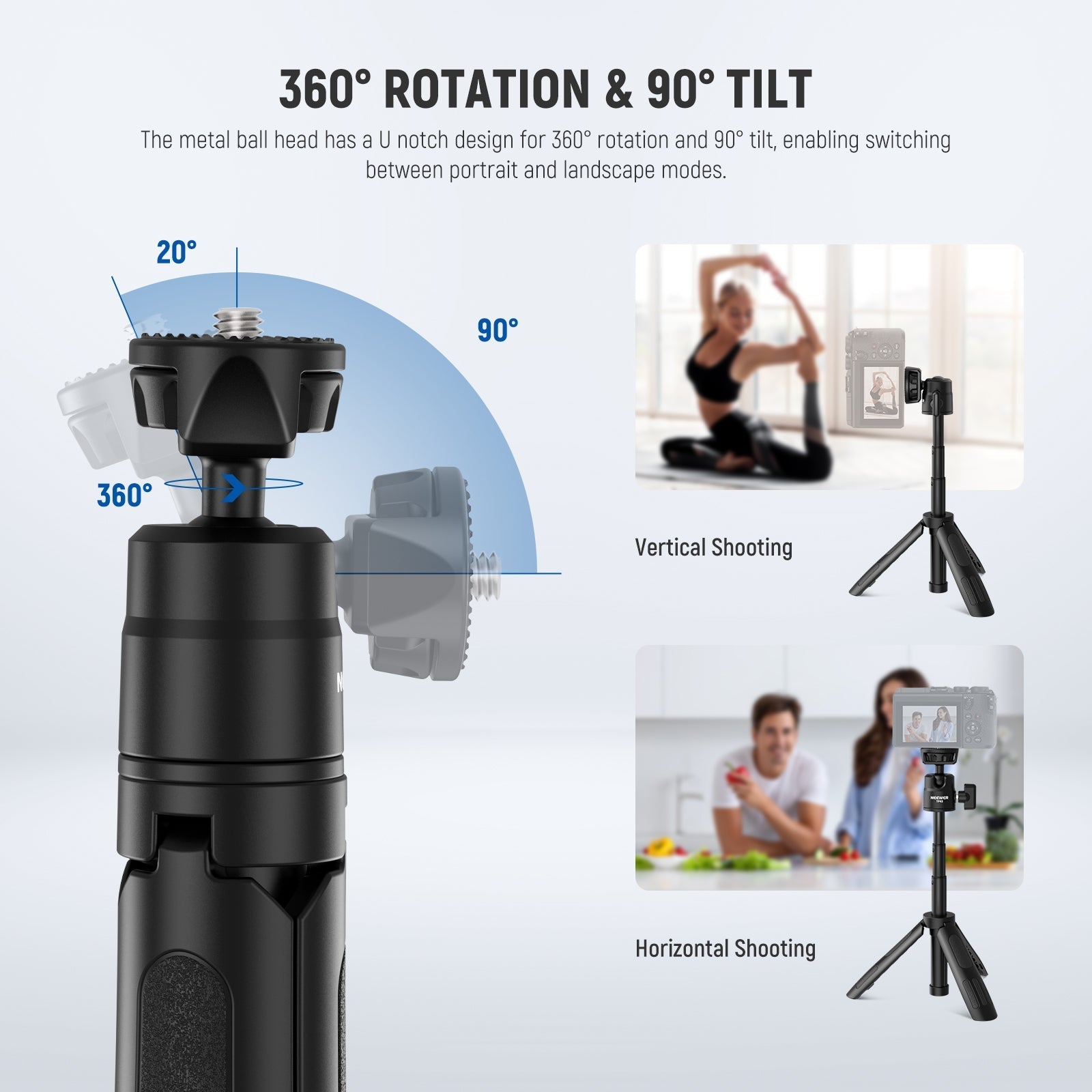 NEEWER BASICS TP43 Mini Desktop Selfie Stick Tripod