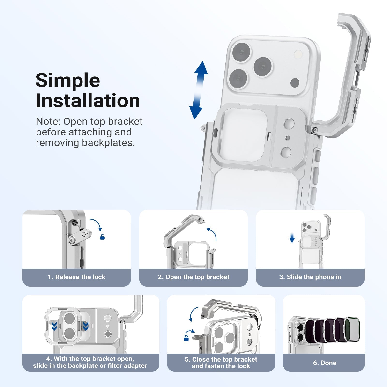NEEWER Filter Set for iPhone 17 Pro/Pro Max Phone Cage