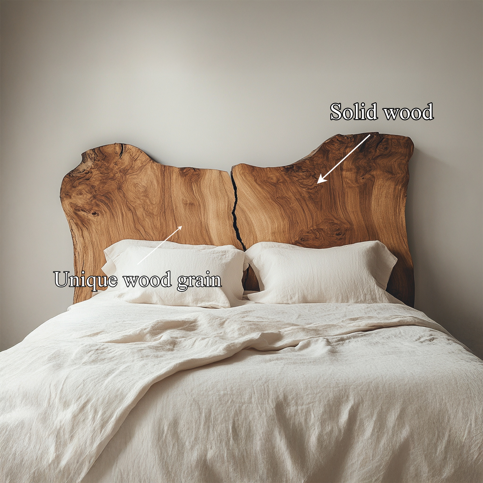 Rustic Split Headboard For Bedroom And Sleeping Space