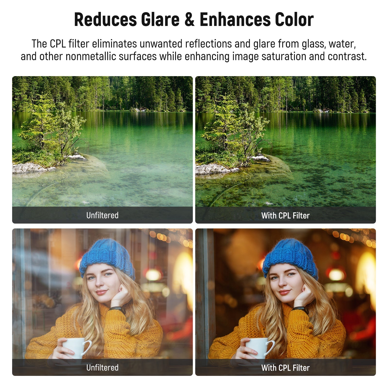 NEEWER 67mm Magnetic CPL Phone Filter