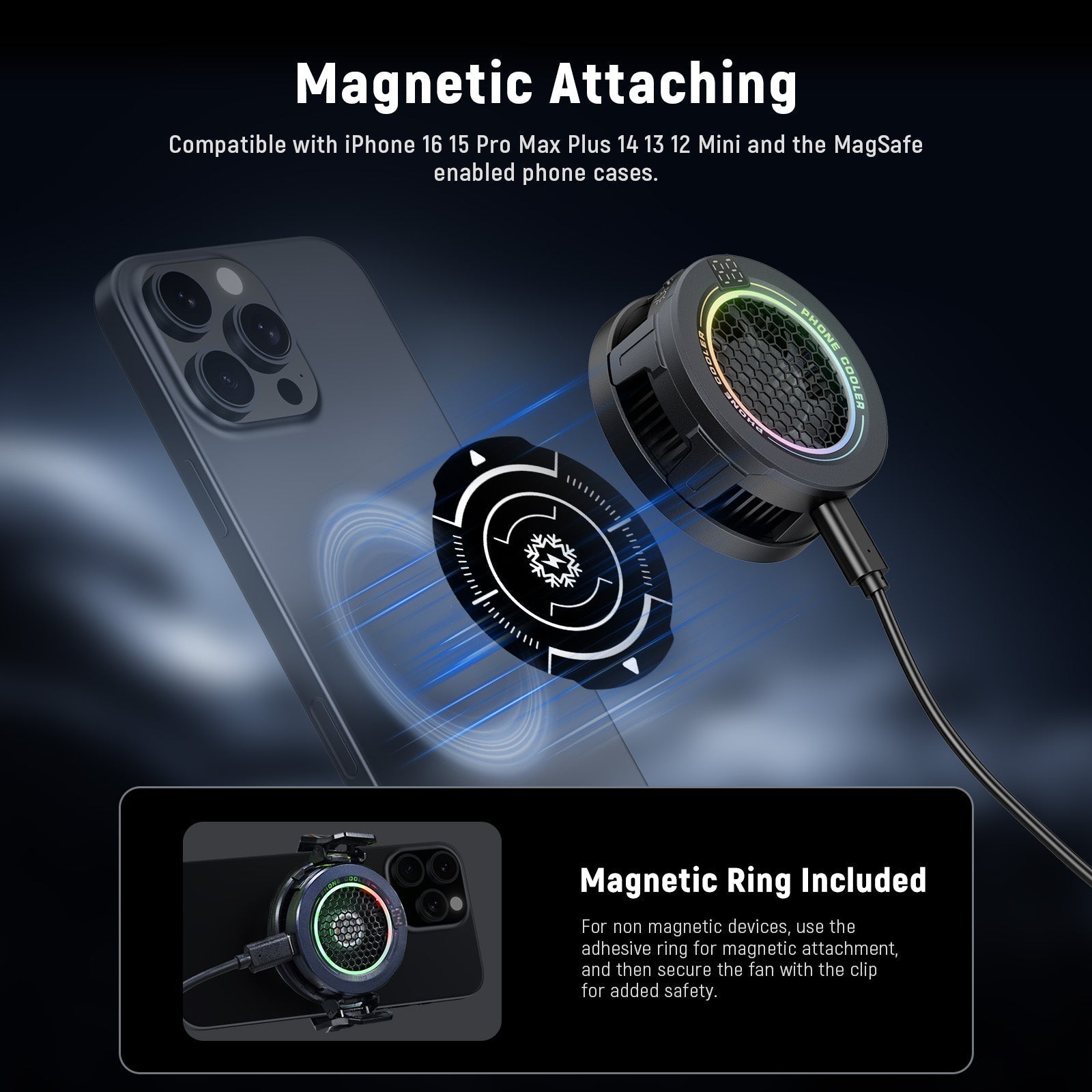 NEEWER BASICS PA069 Magnetic Phone Cooler Fan