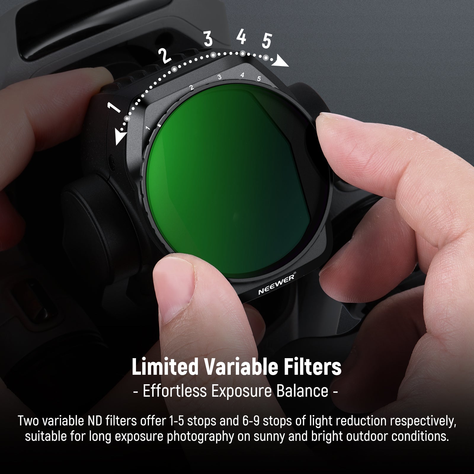 NEEWER FL-A88 2-Pack Variable ND Filter Set for DJI Air 3S