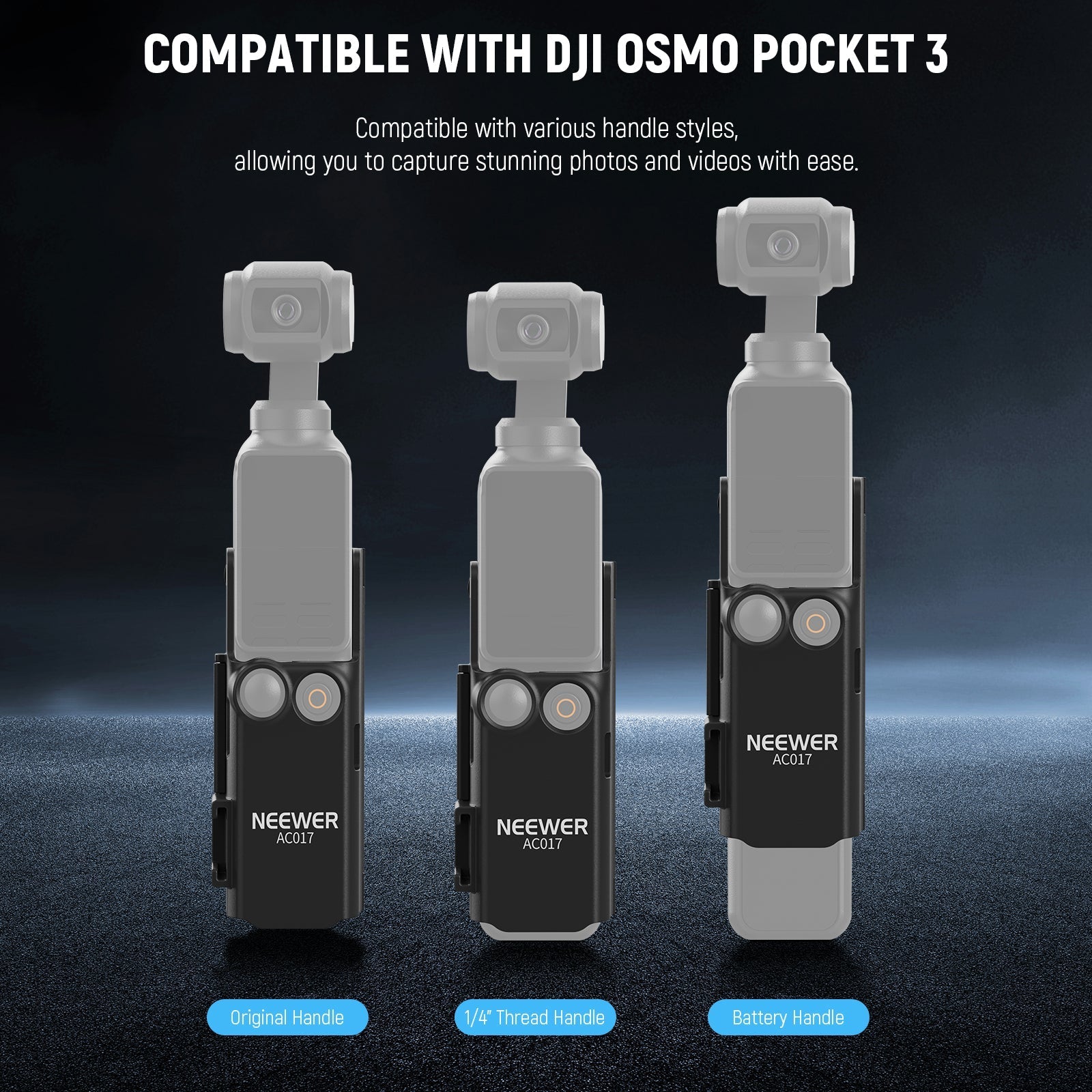 NEEWER BASICS AC017 Extension Adapter Bracket For DJI Osmo Pocket 3