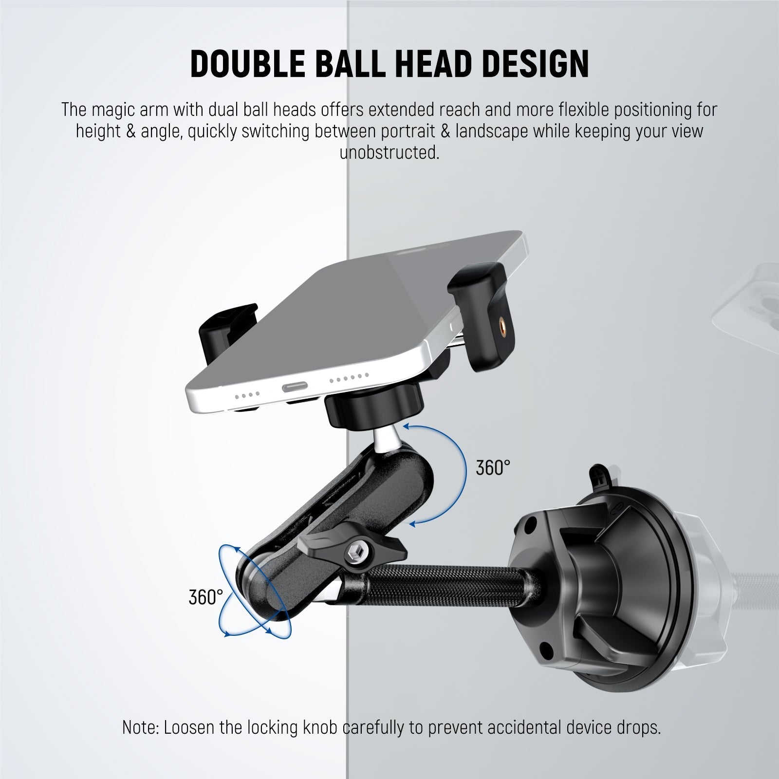 NEEWER PA136/PA137 Suction Cup Car Phone Holder